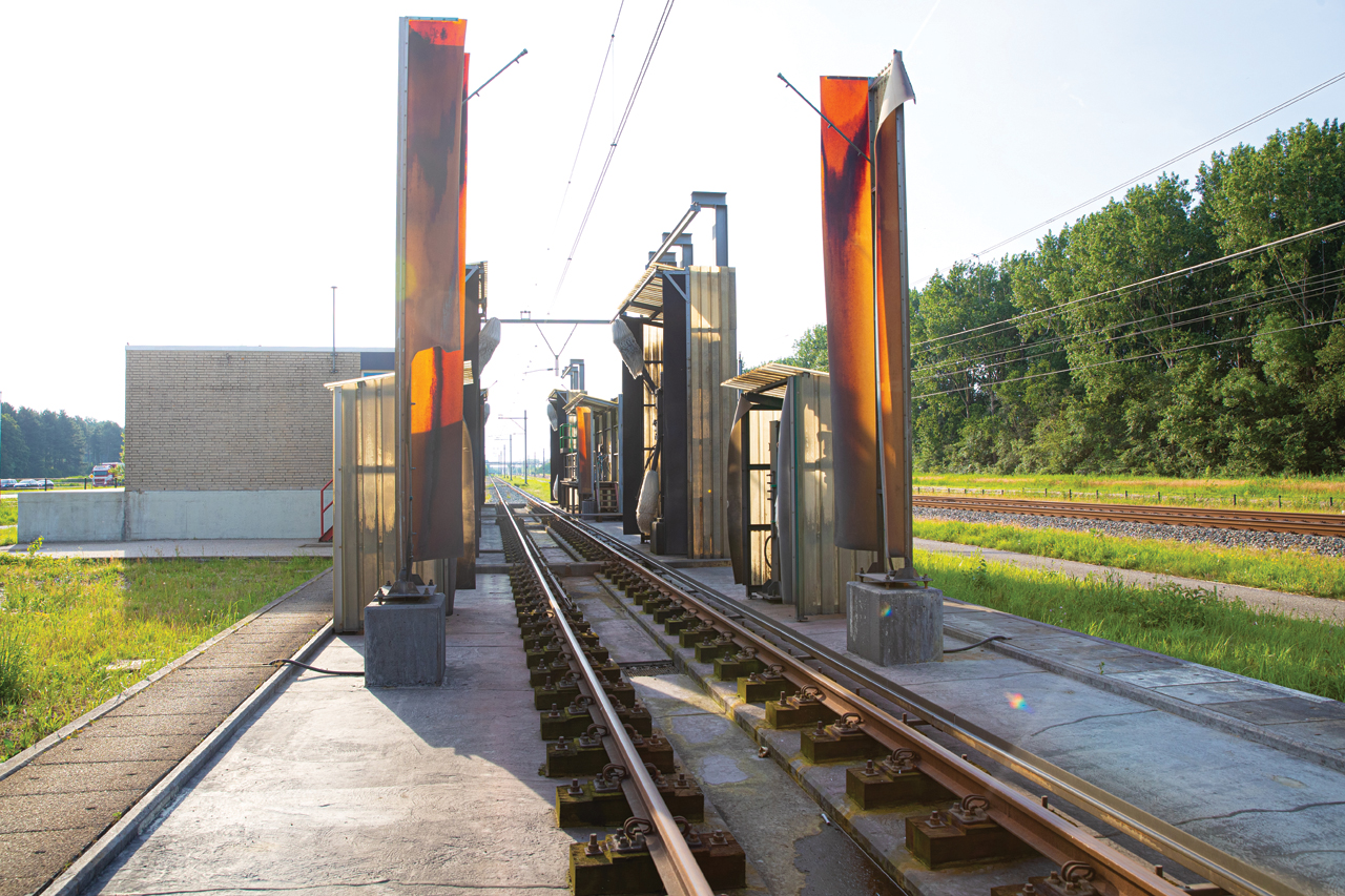 Het opstelterrein in Lelystad