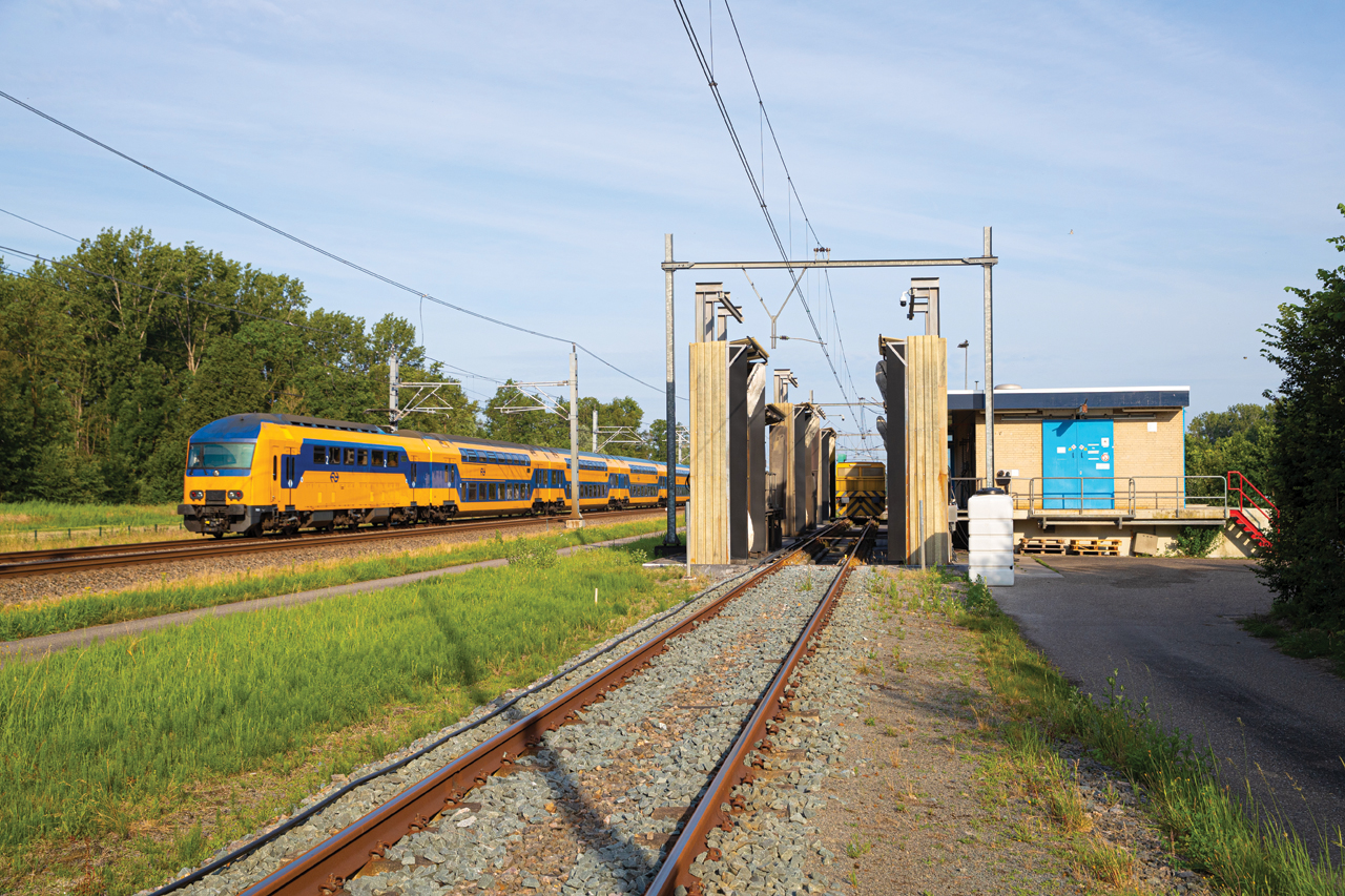 Het opstelterrein in Lelystad