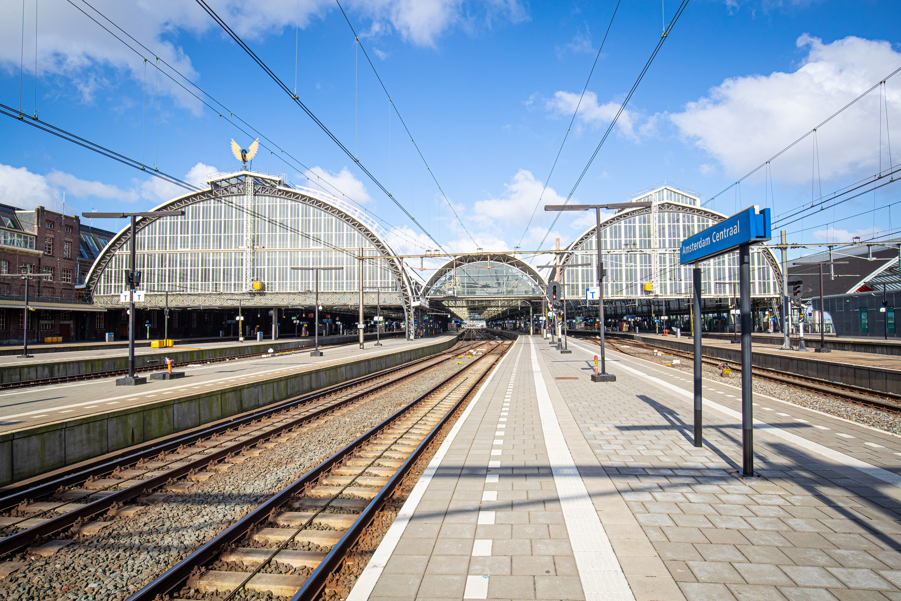 Een leeg station Amsterdam