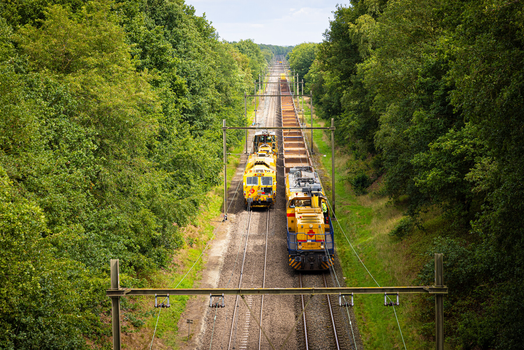Werk aan het spoor tussen Bunnik en Veenendaal