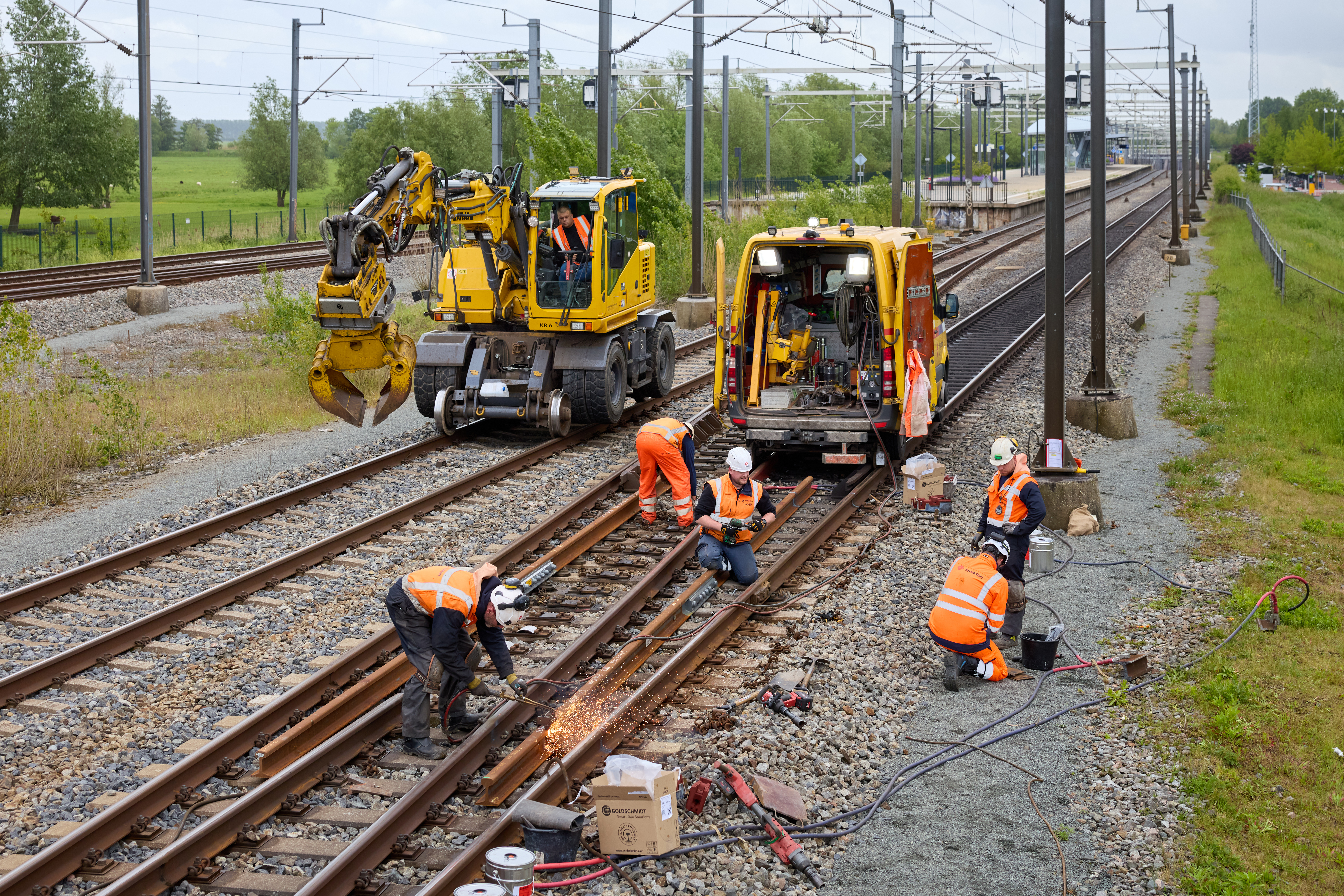 Defect spoor bij Abcoude hersteld
