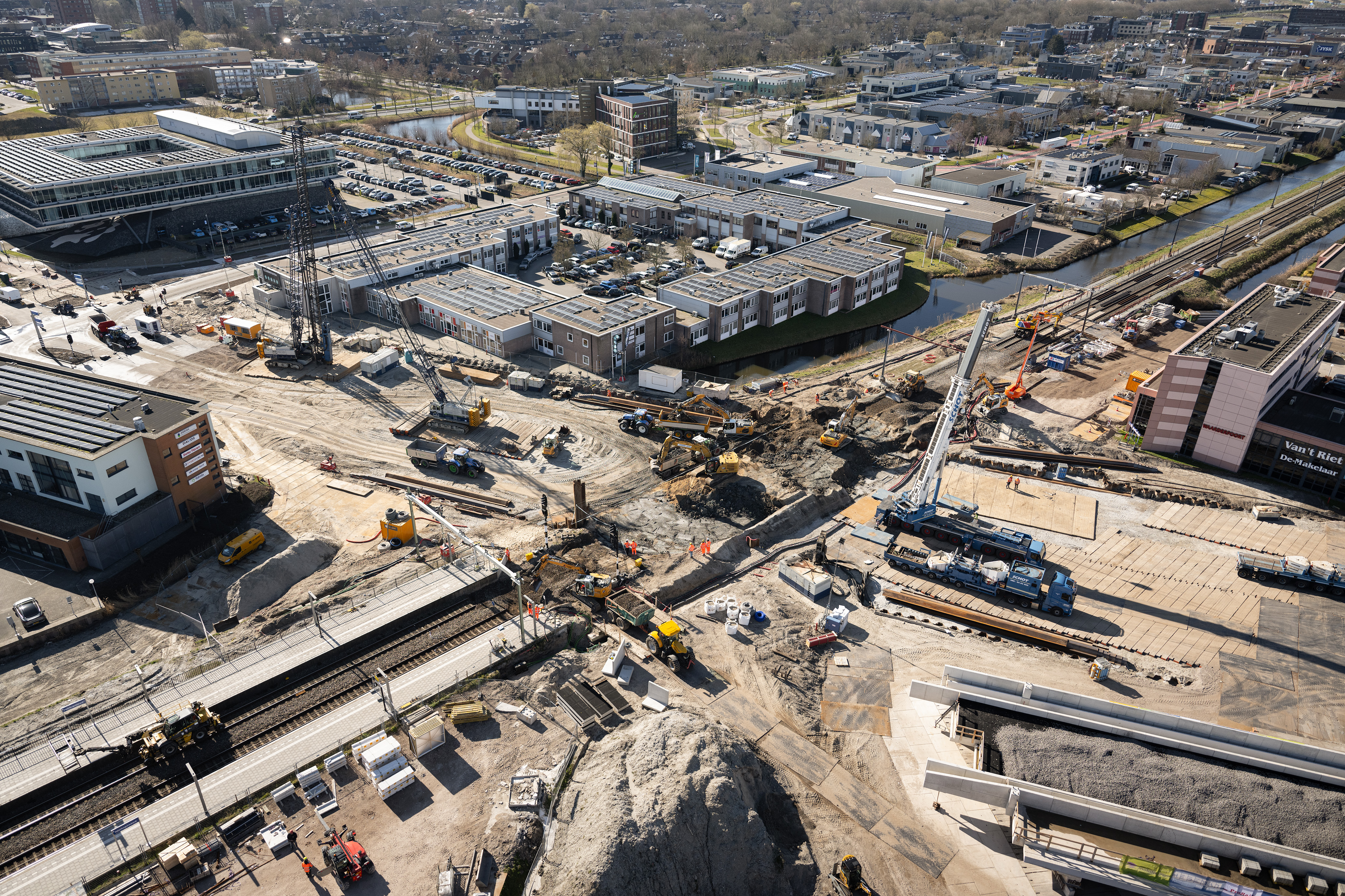 Bovenaanzicht van het project