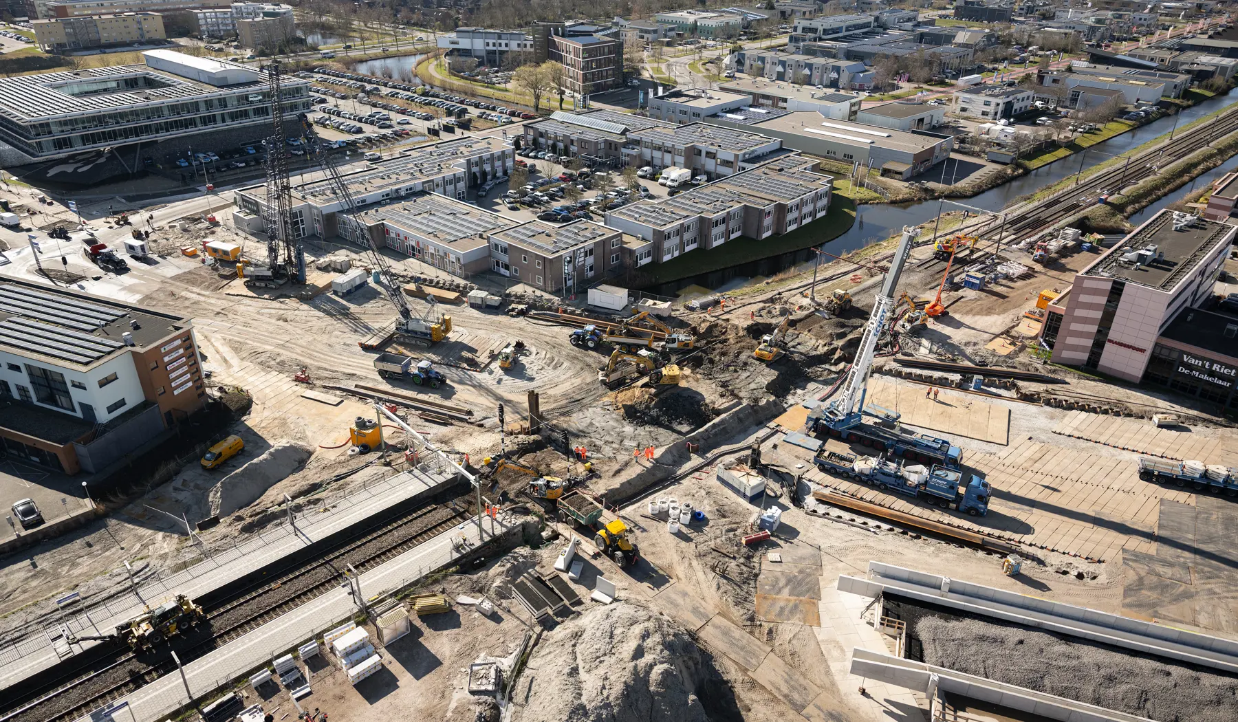 Bovenaanzicht van het project