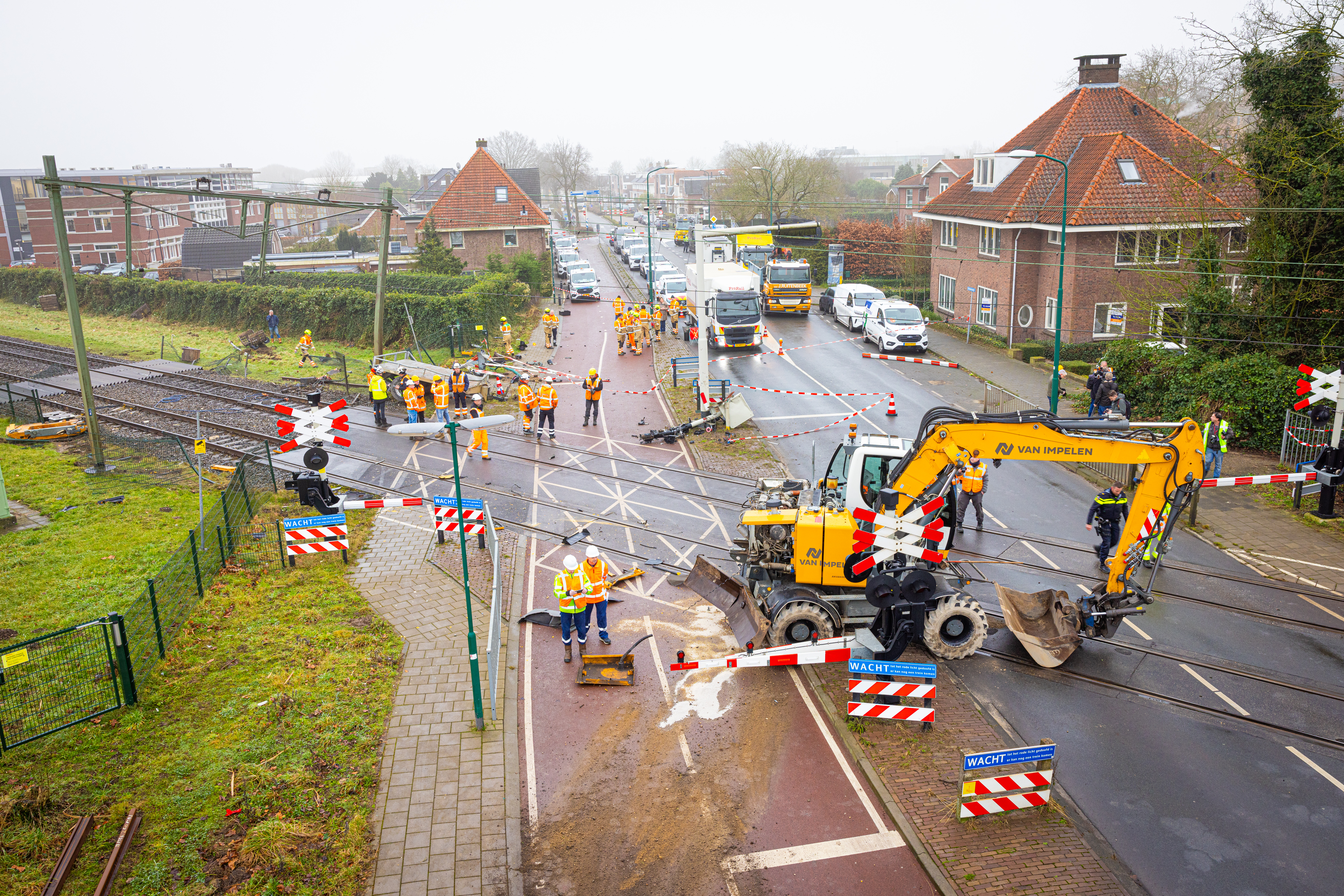 De schade na de aanrijding is aanzienlijk