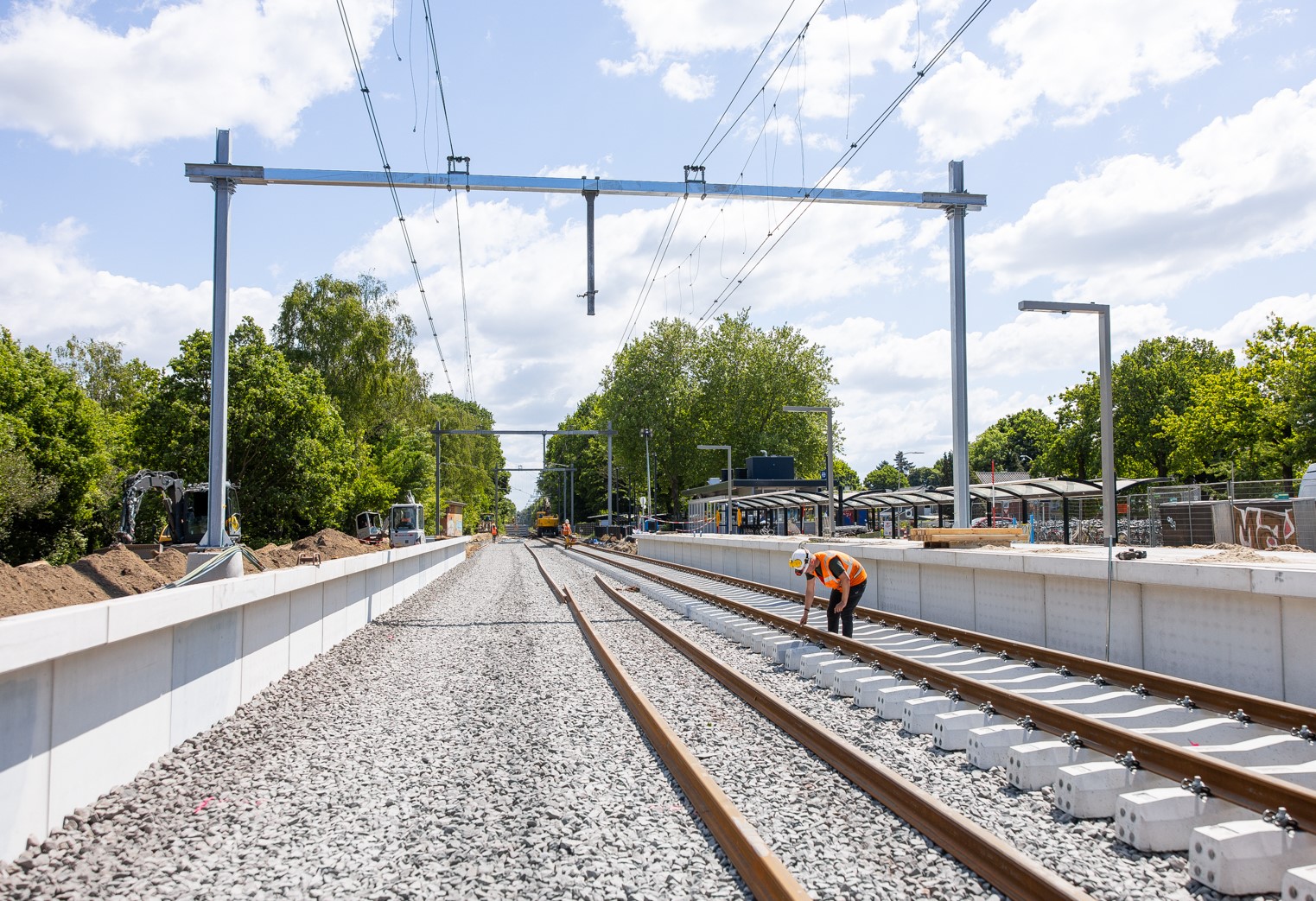 In totaal is 3100 meter spoorstaaf vernieuwd.