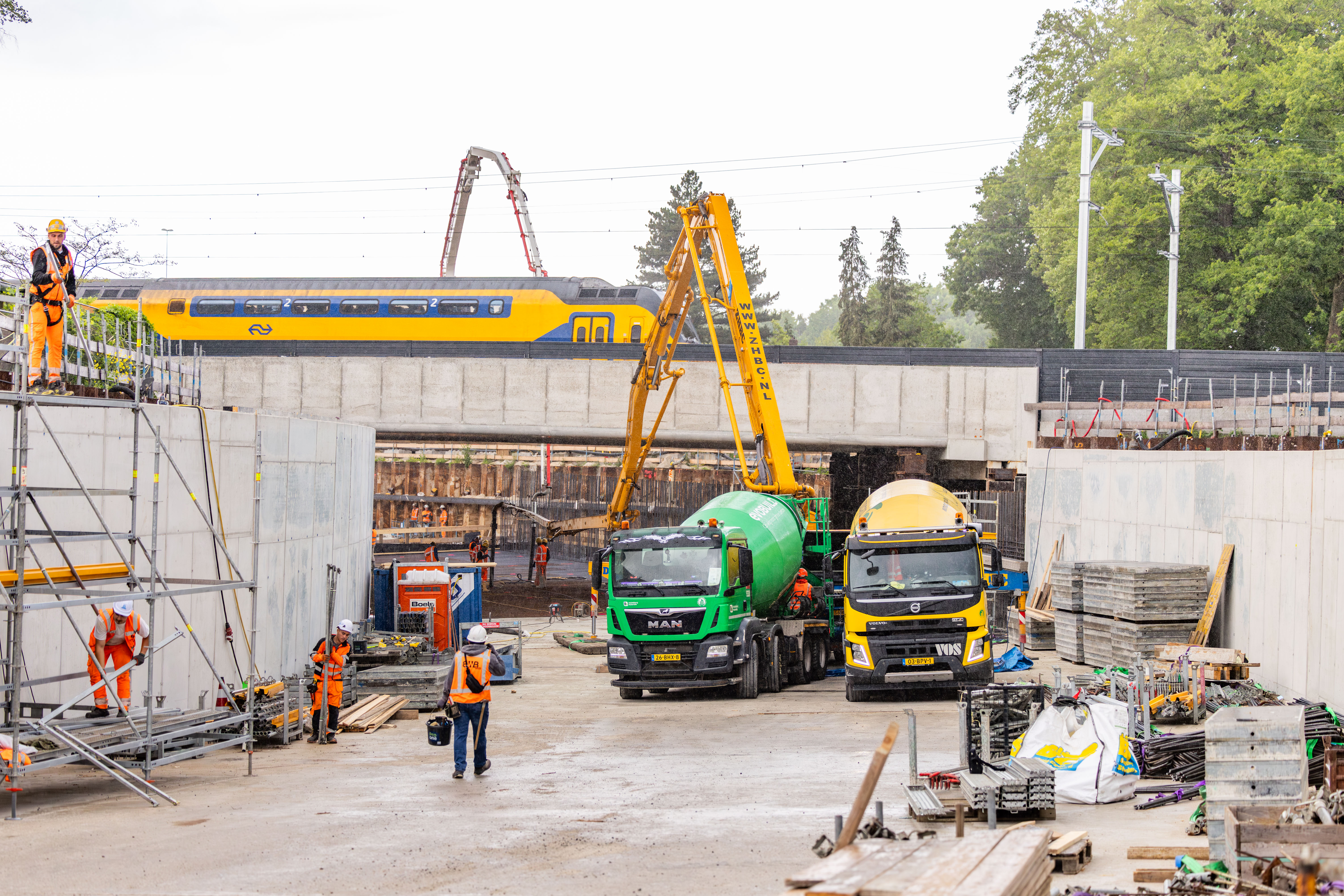 Foto's van de werkzaamheden in Maarsbergen