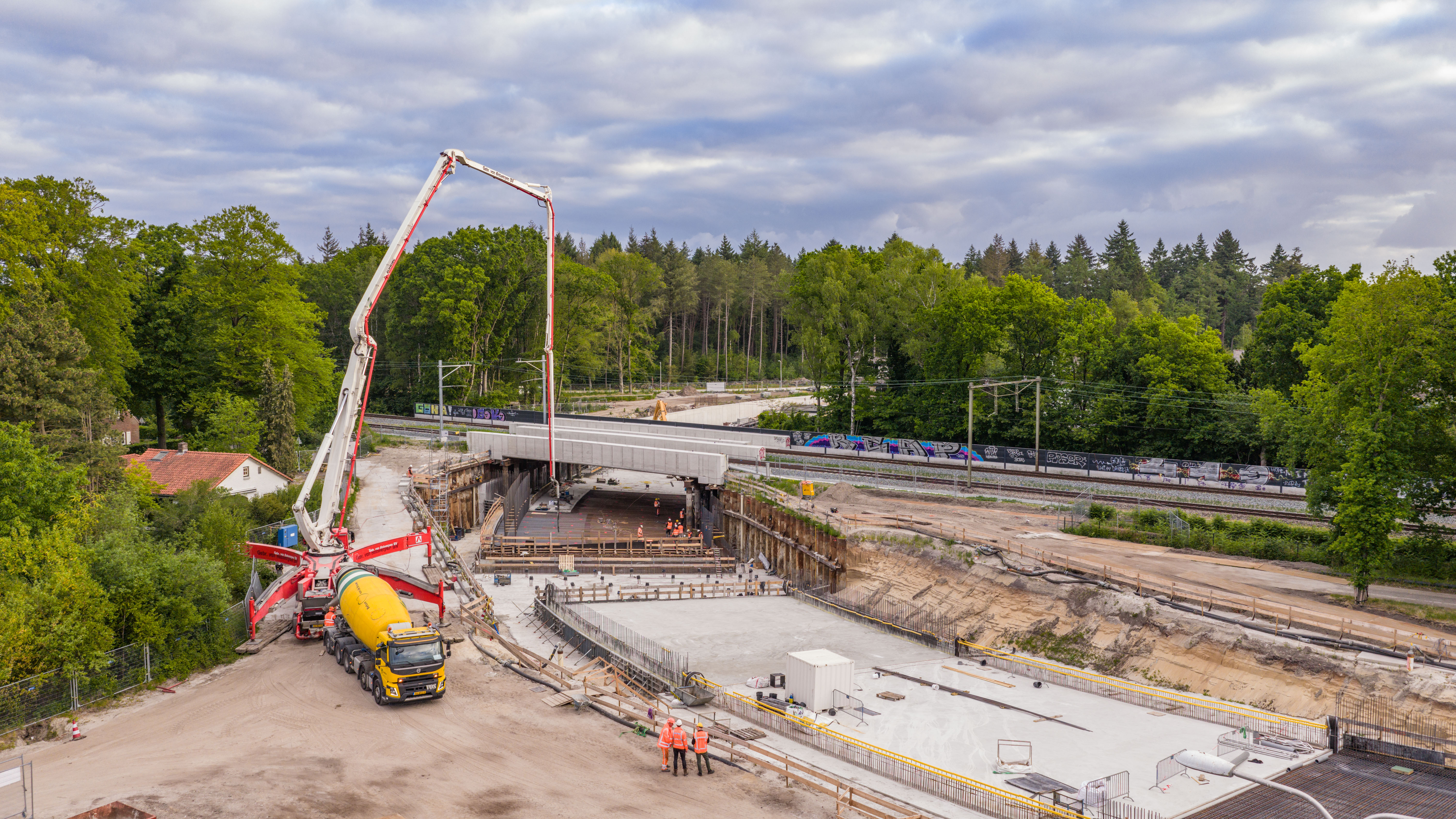 Foto's van de werkzaamheden in Maarsbergen