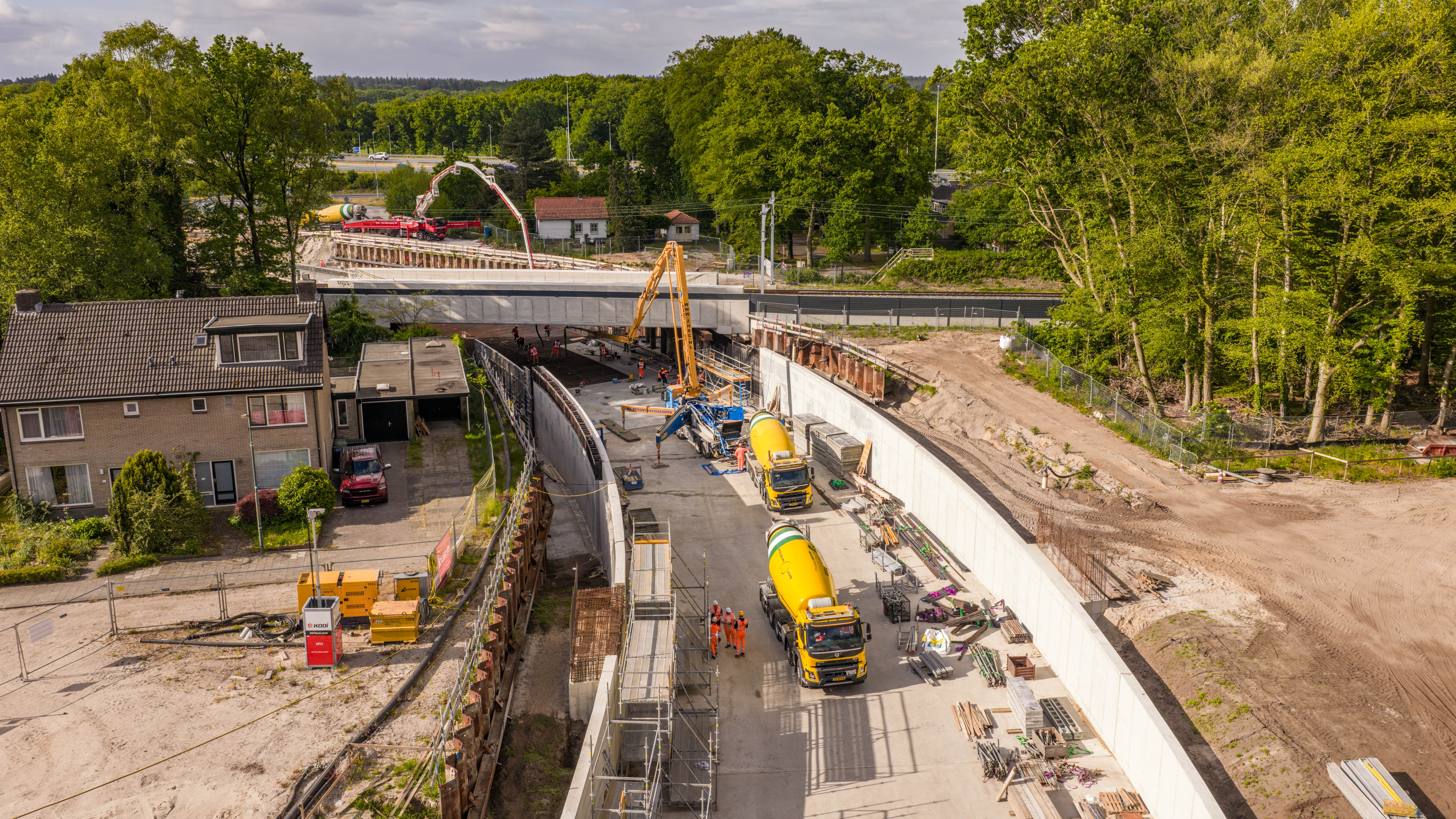 Foto's van de werkzaamheden in Maarsbergen