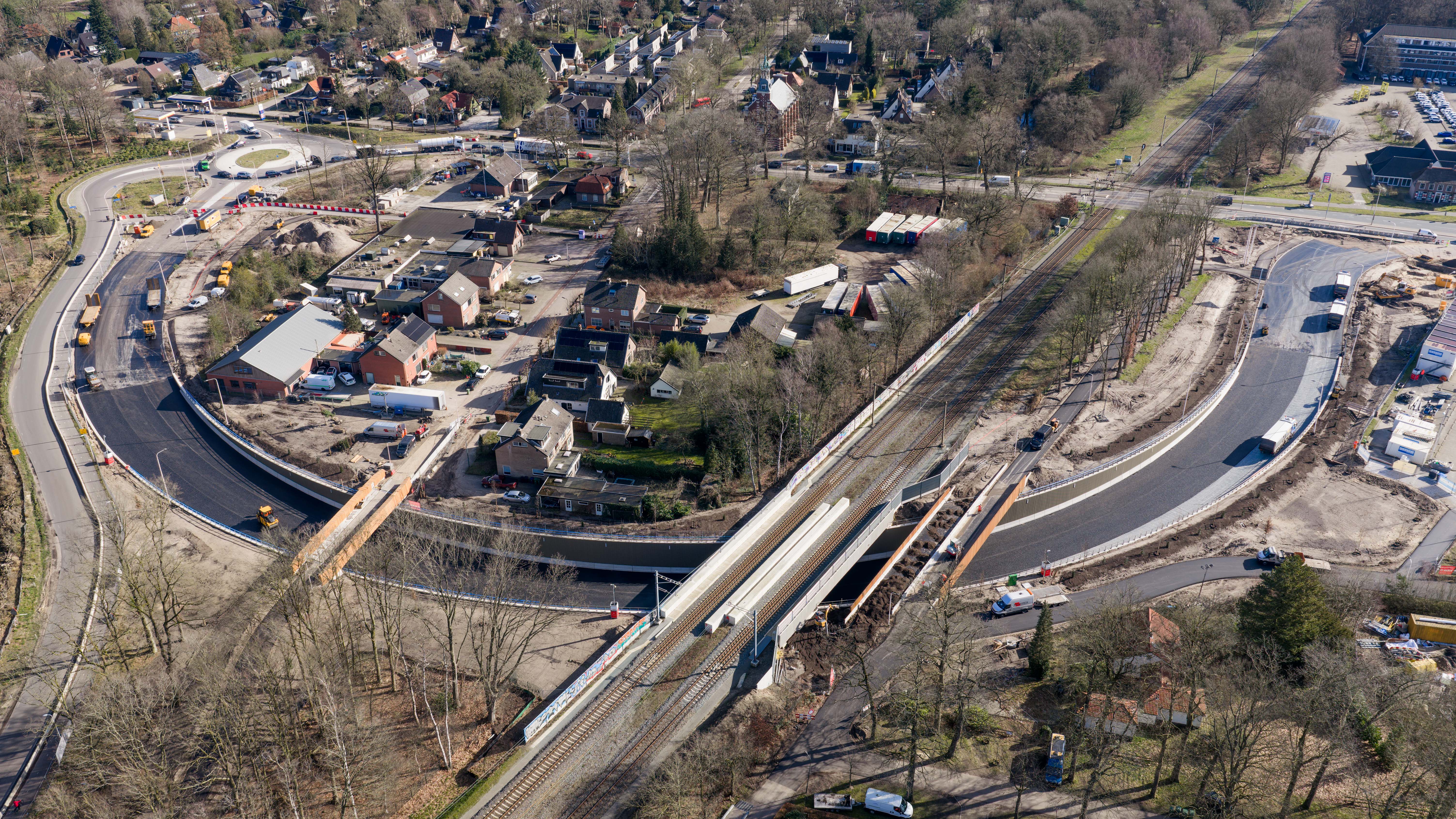 Een bovenaanzicht van de nieuwe situatie.