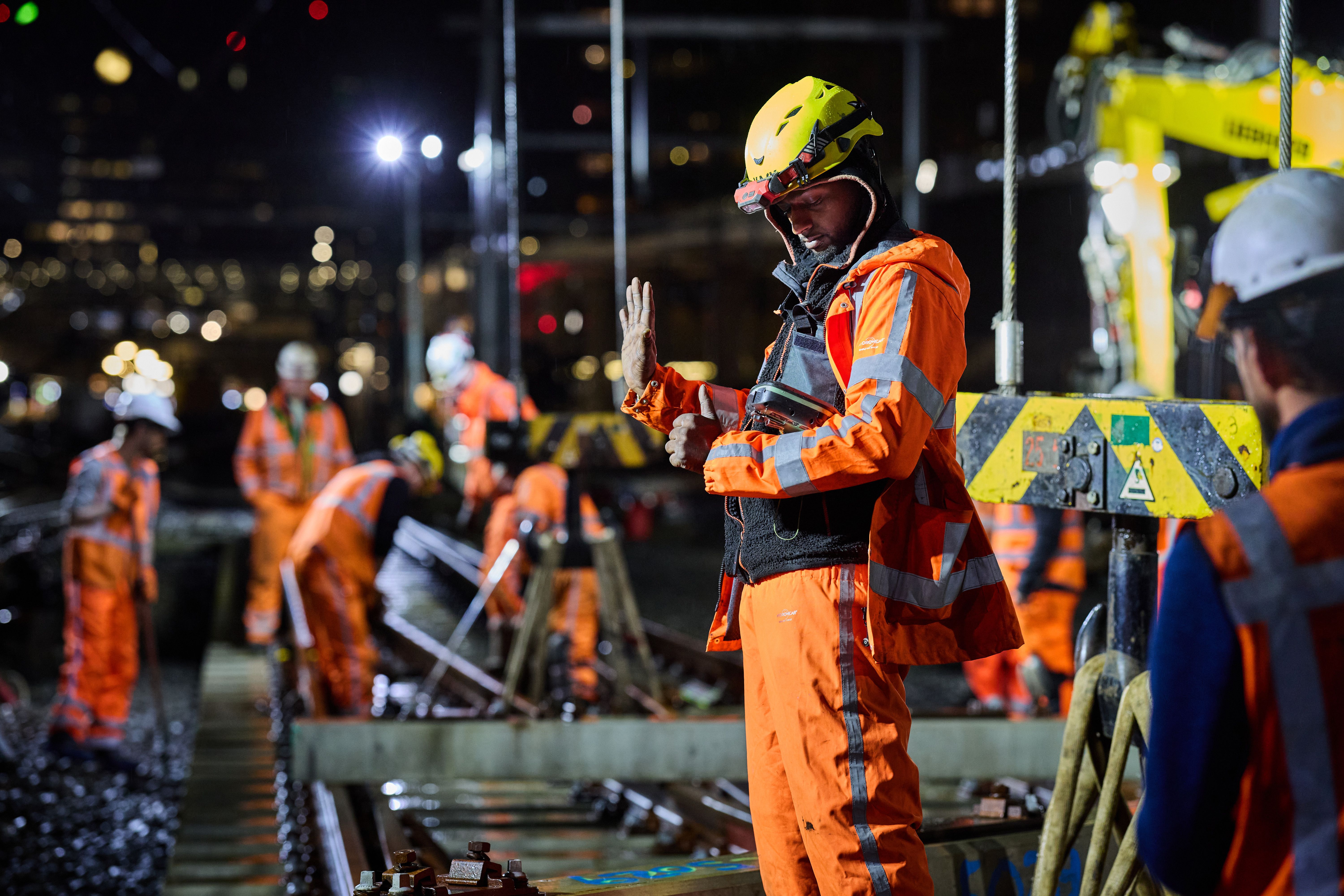 110 meter is de lengte van het gehele wissel