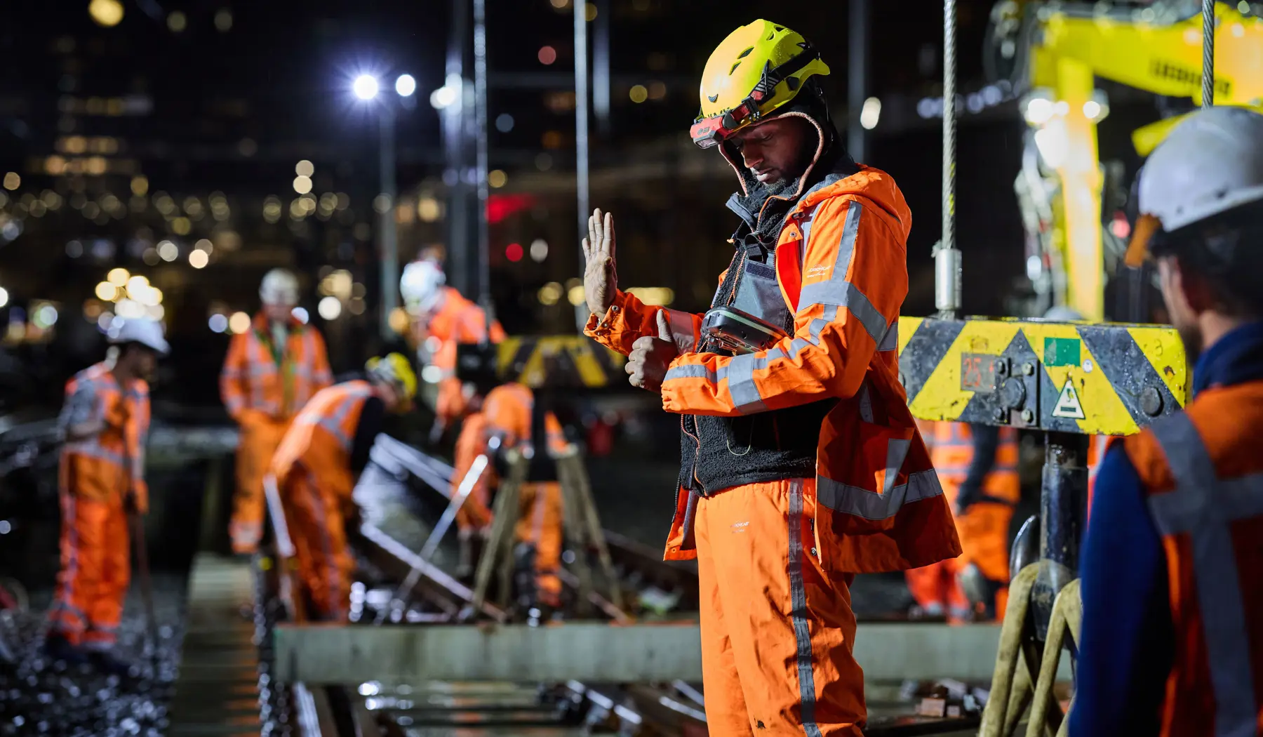 110 meter is de lengte van het gehele wissel