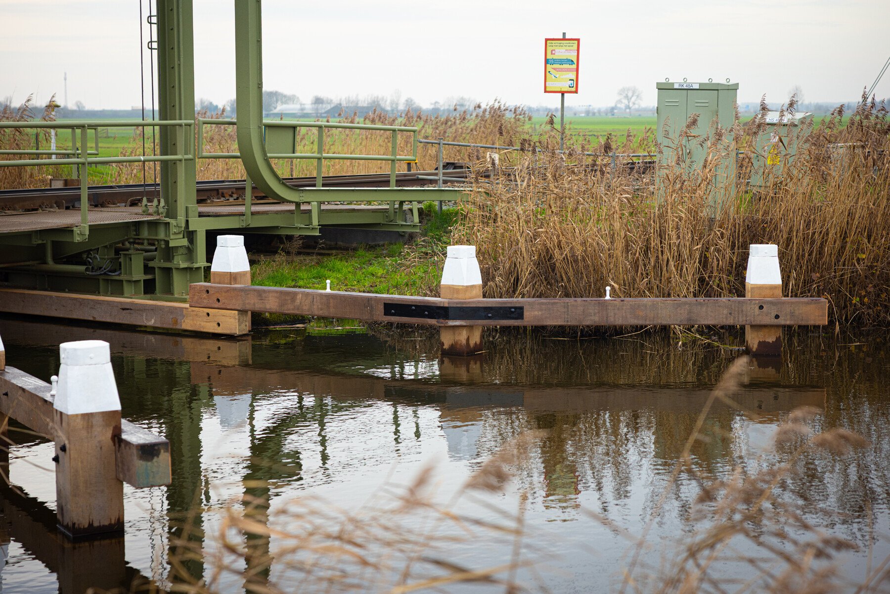 ... en na de werkzaamheden