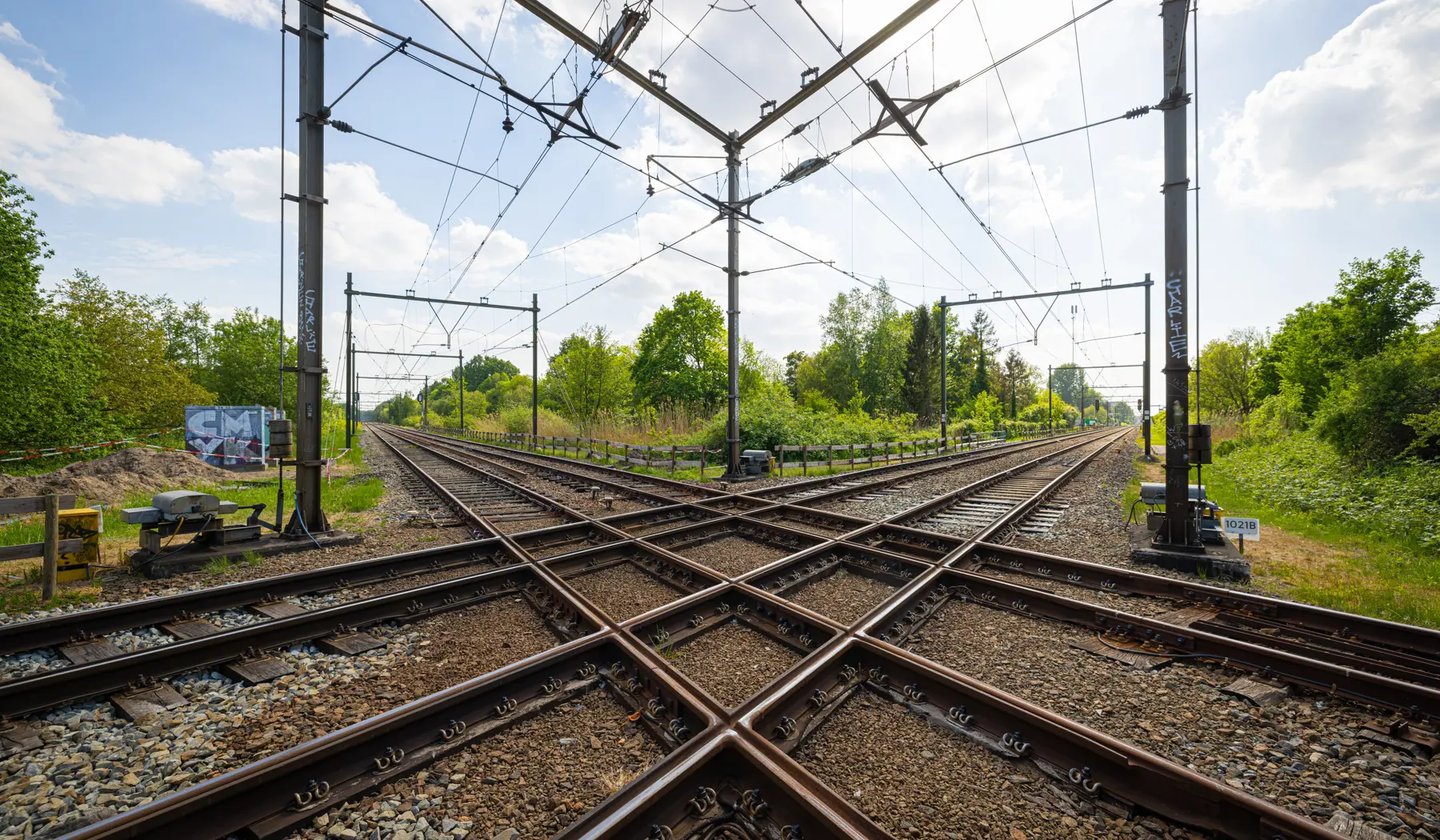 De gelijkvloerse kruising bij Blauwkapel