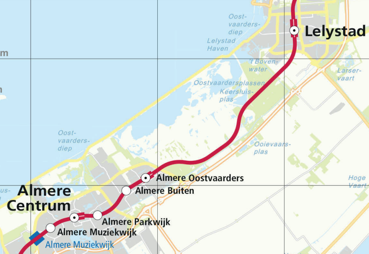 Hier is goed te zien waarom dit de Badkuiptracé wordt genoemd