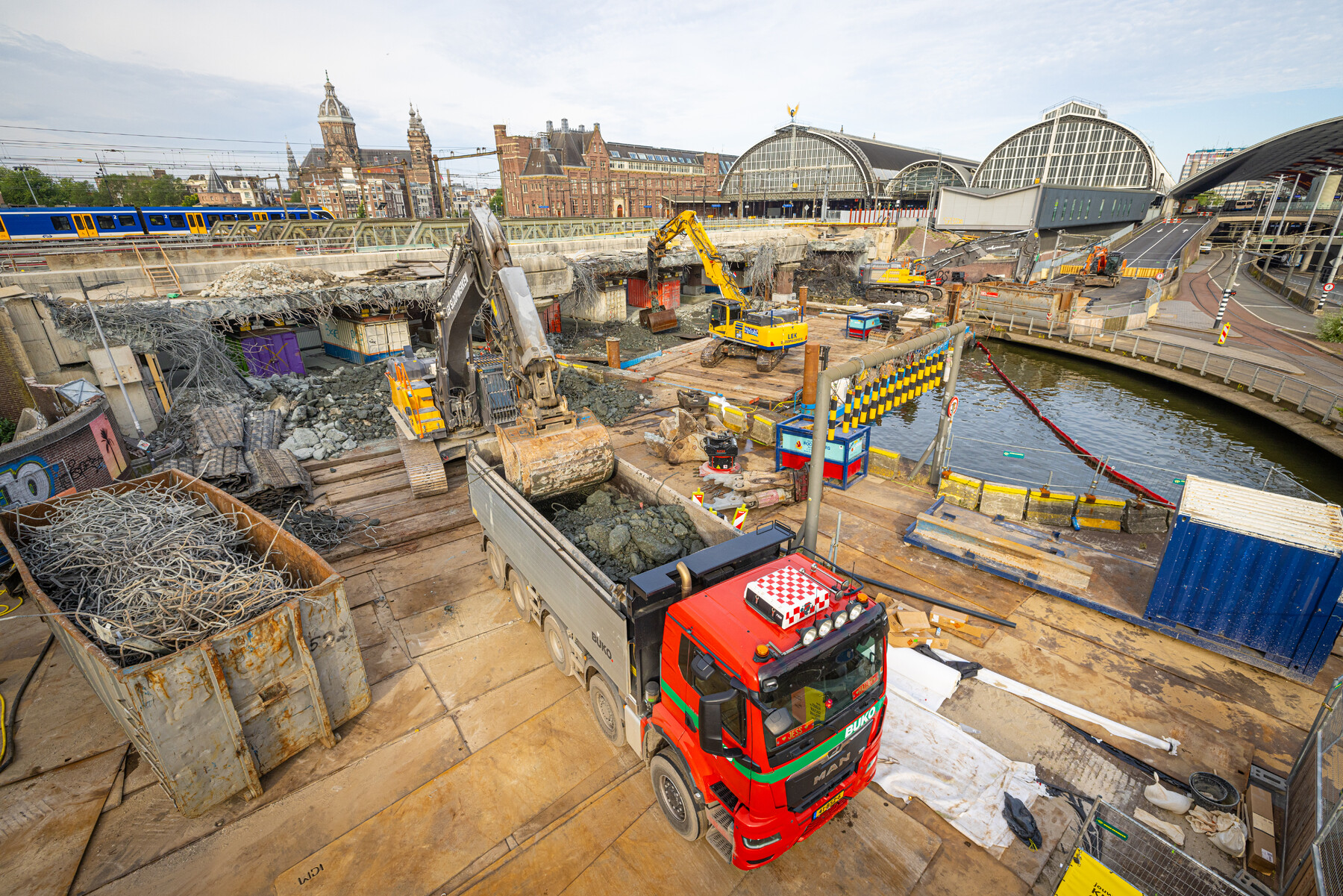 Het afval wordt gescheiden