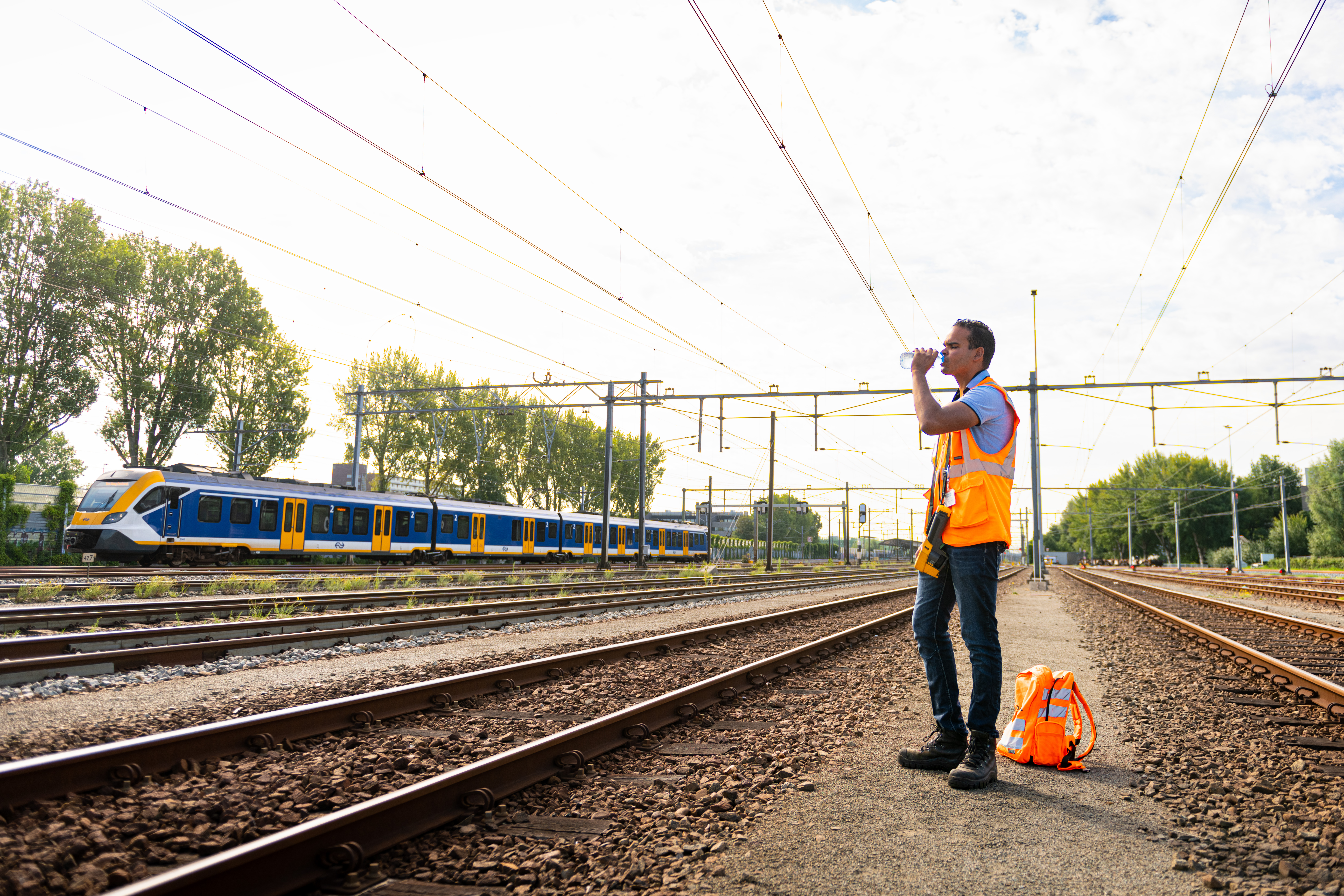 Veel water drinken...