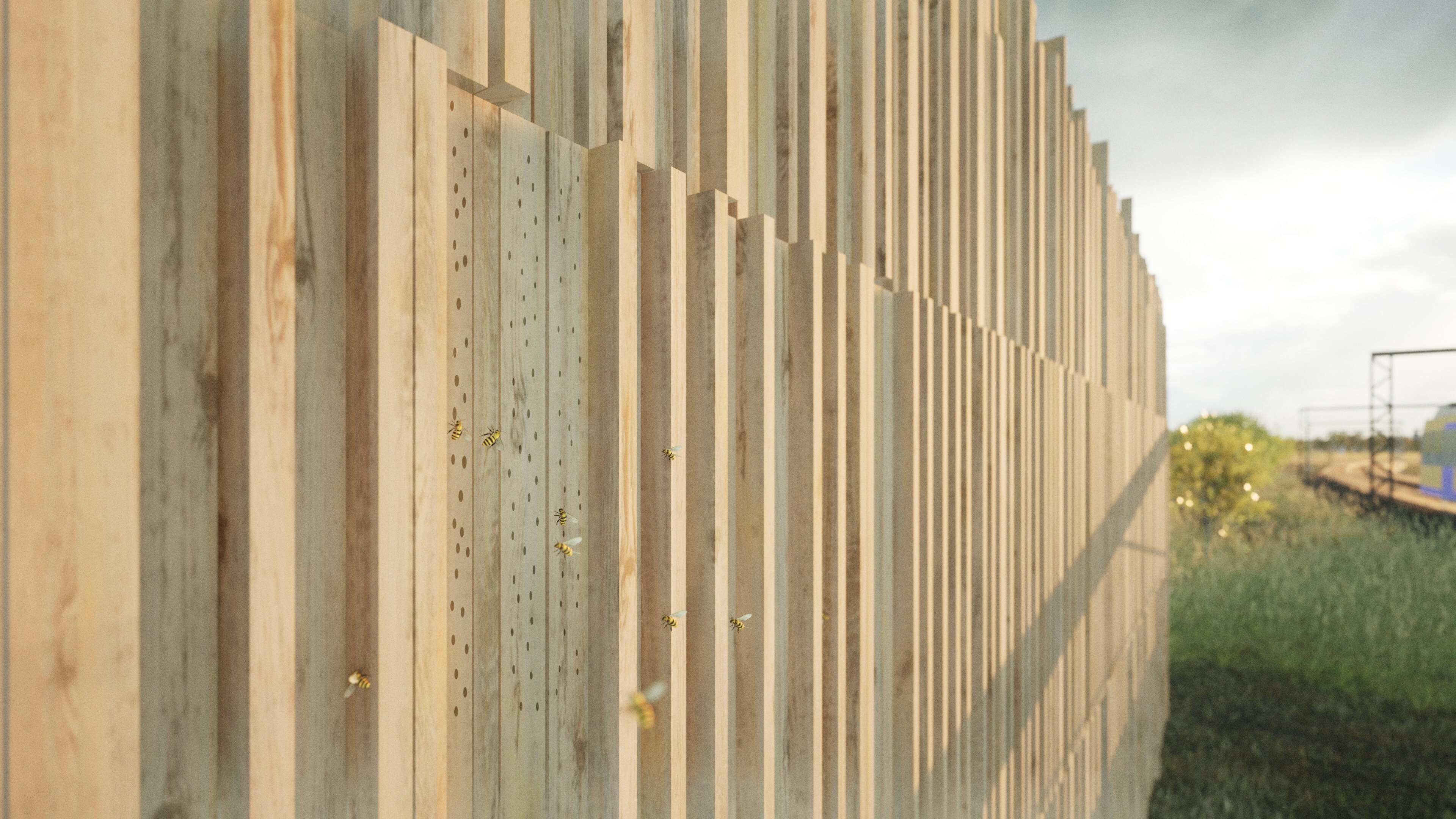 Het ontwerp geeft vrijheid voor het verzamelen van hout in diverse maten en vormen