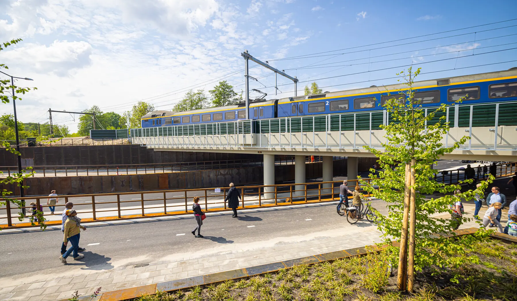 De nieuwe spoorwegtunnel