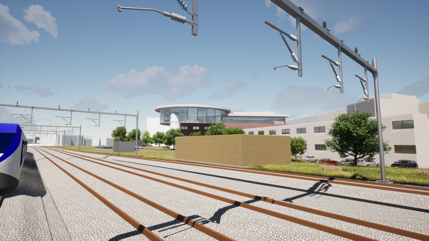 Relaishuis 1. Deze visual is een getekende impressie en verbeeldt het volume, niet de vormgeving. Deze wordt nog nader uitgewerkt