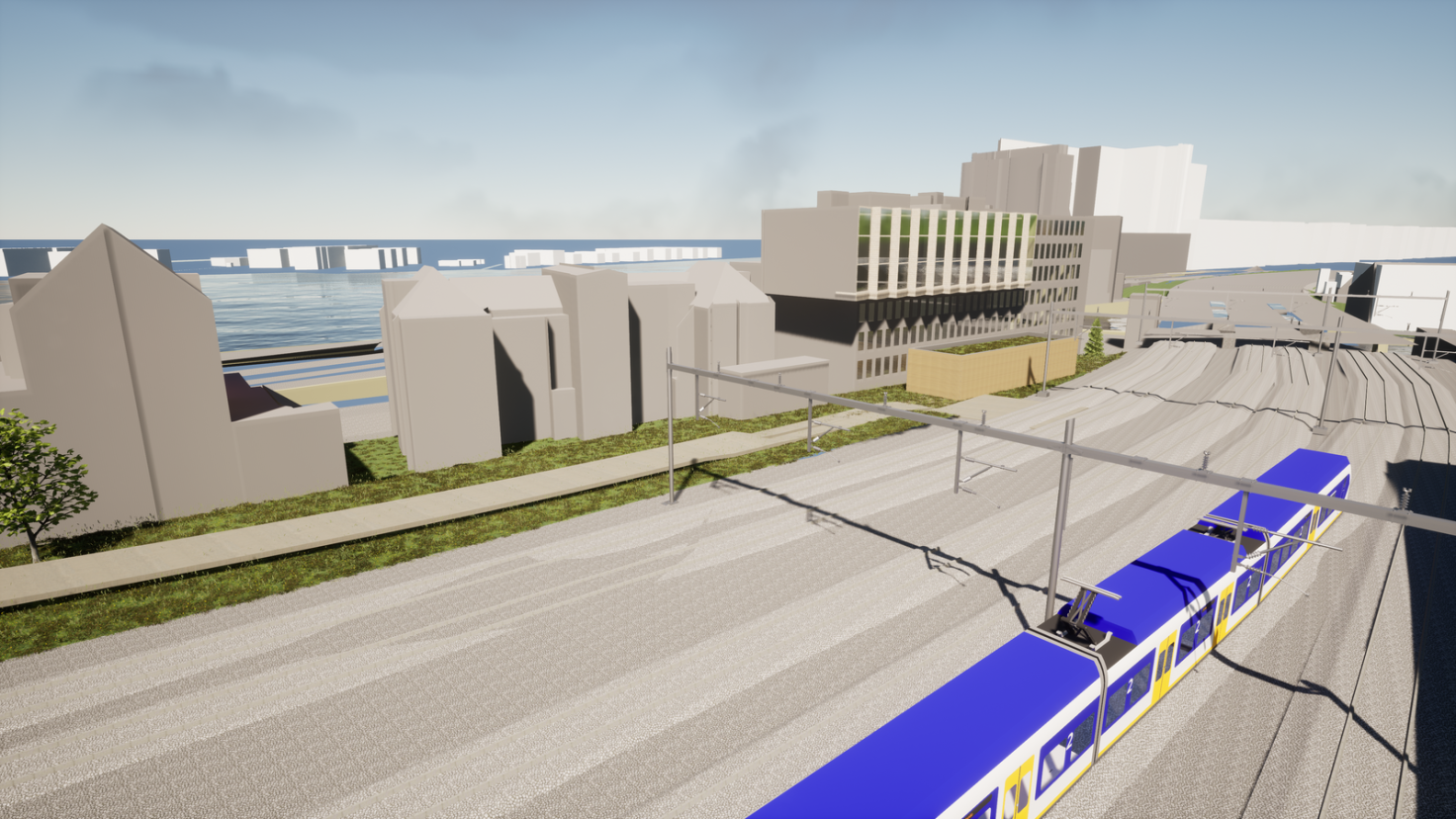 Relaishuis 2. Deze visual is een getekende impressie en verbeeldt het volume, niet de vormgeving. Deze wordt nog nader uitgewerkt