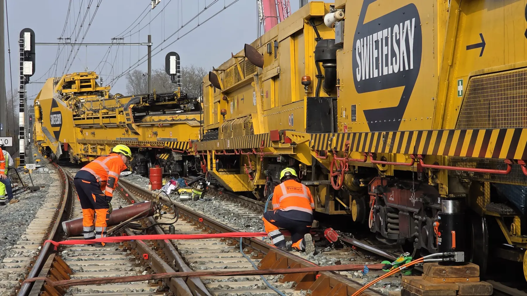 Herstelwerkzaamheden aan spoor in Vught