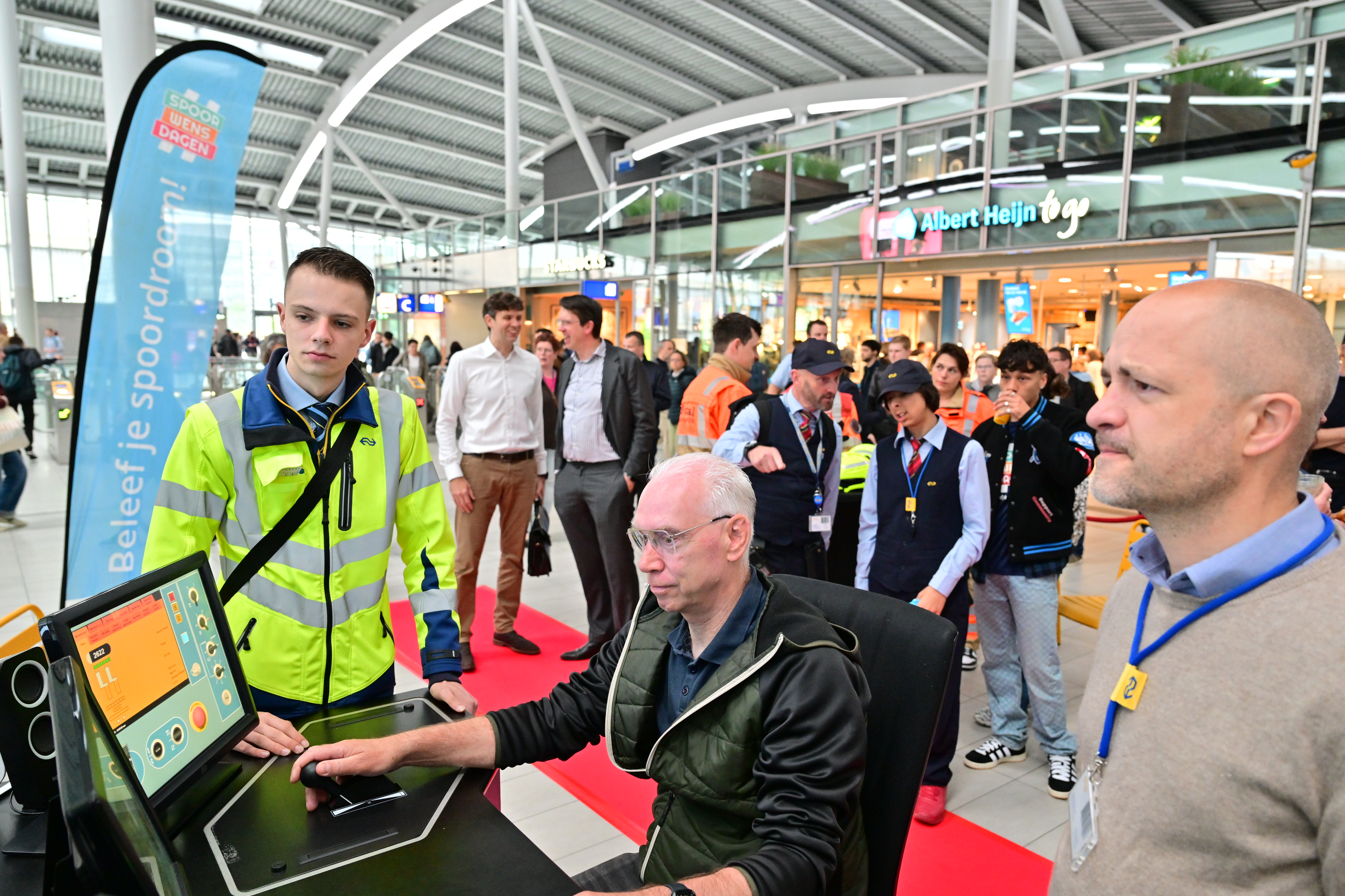 Een mobiele treinstimulator stond op Utrecht Centraal 