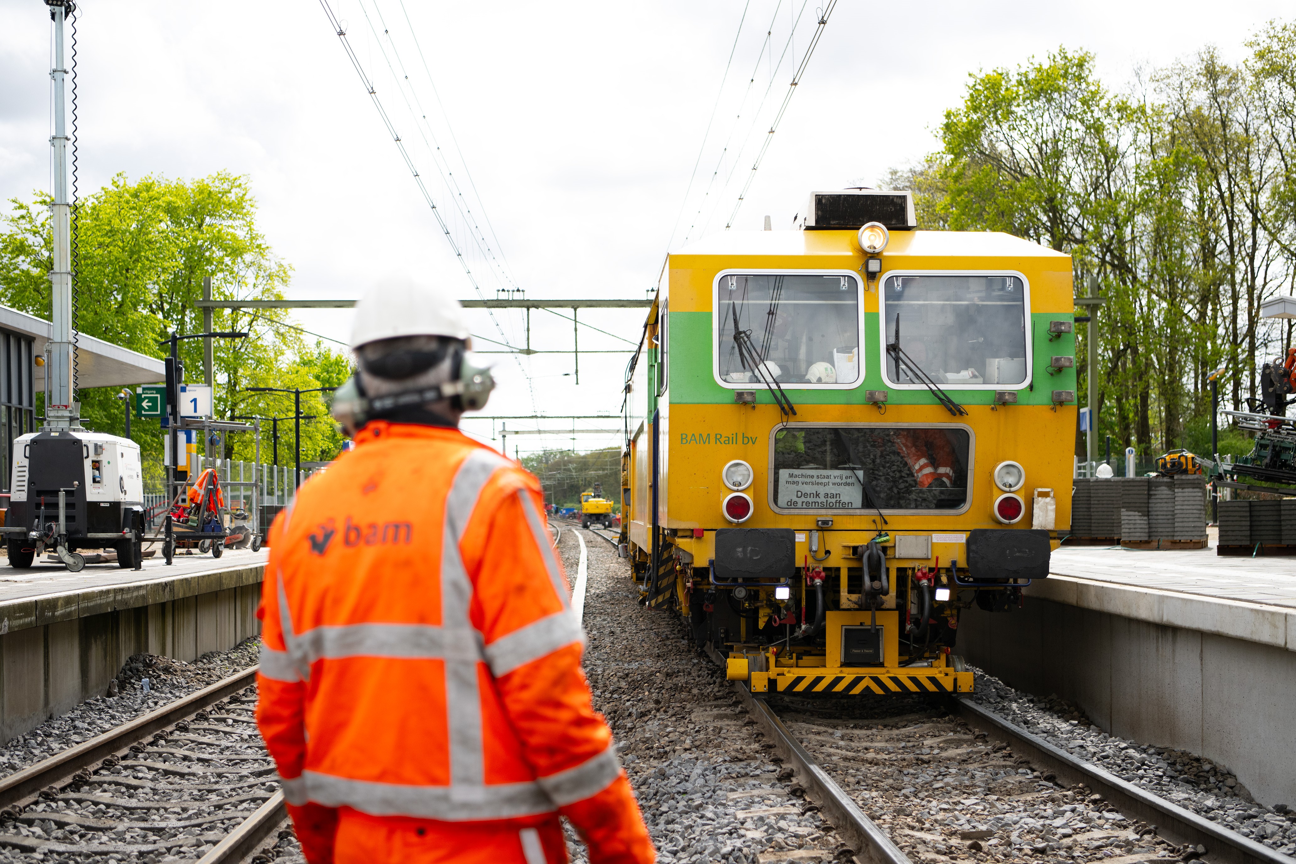 Nieuwe stukken spoor werden stevig neergelegd