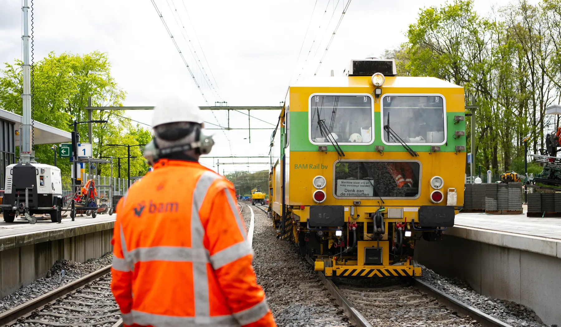 Nieuwe stukken spoor werden stevig neergelegd