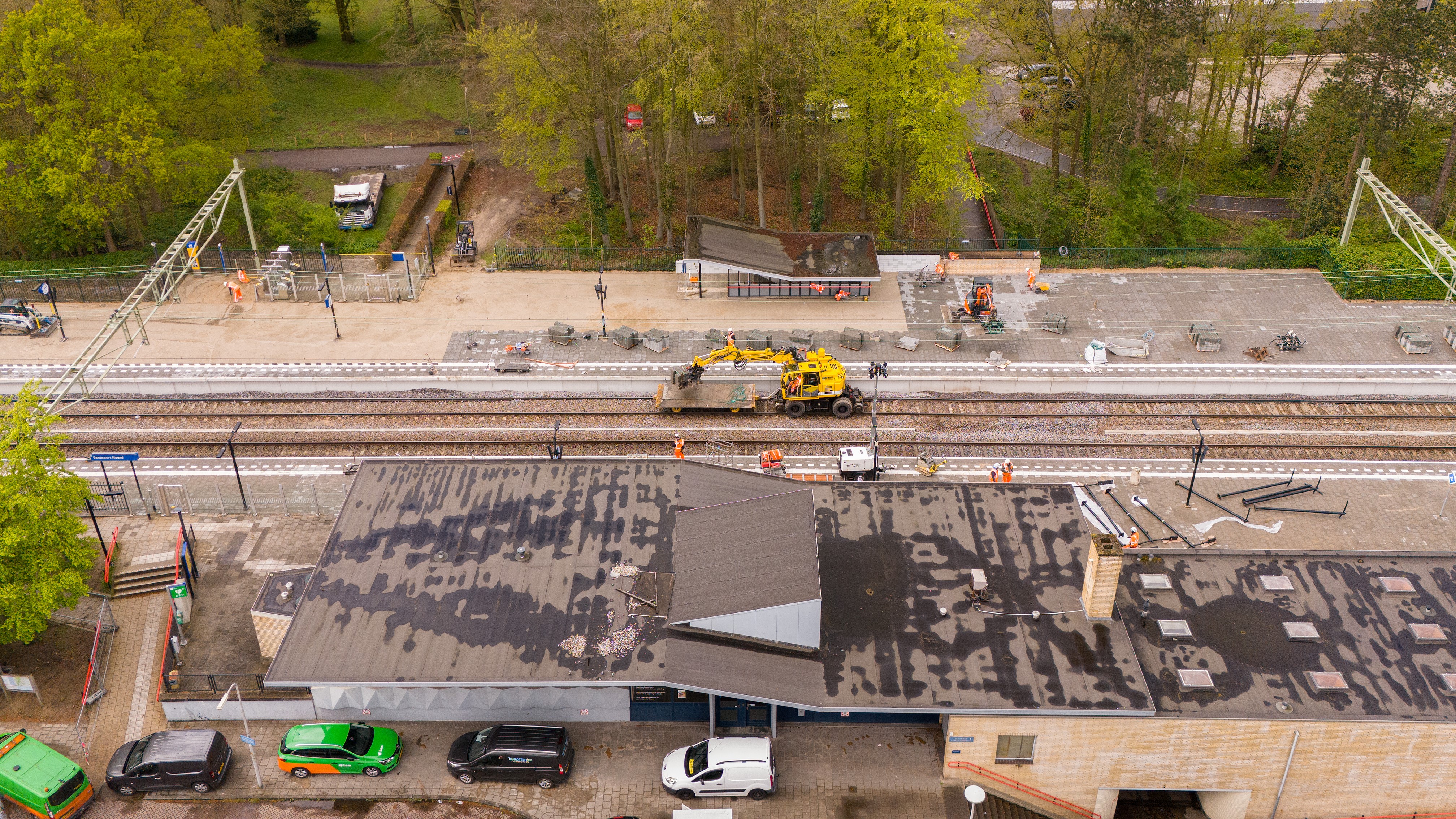 Ook vanuit de lucht was het werk goed te zien