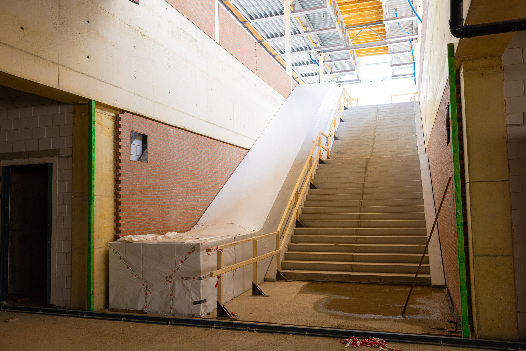 En dan staan ze op de plaats, ingepakt en wel