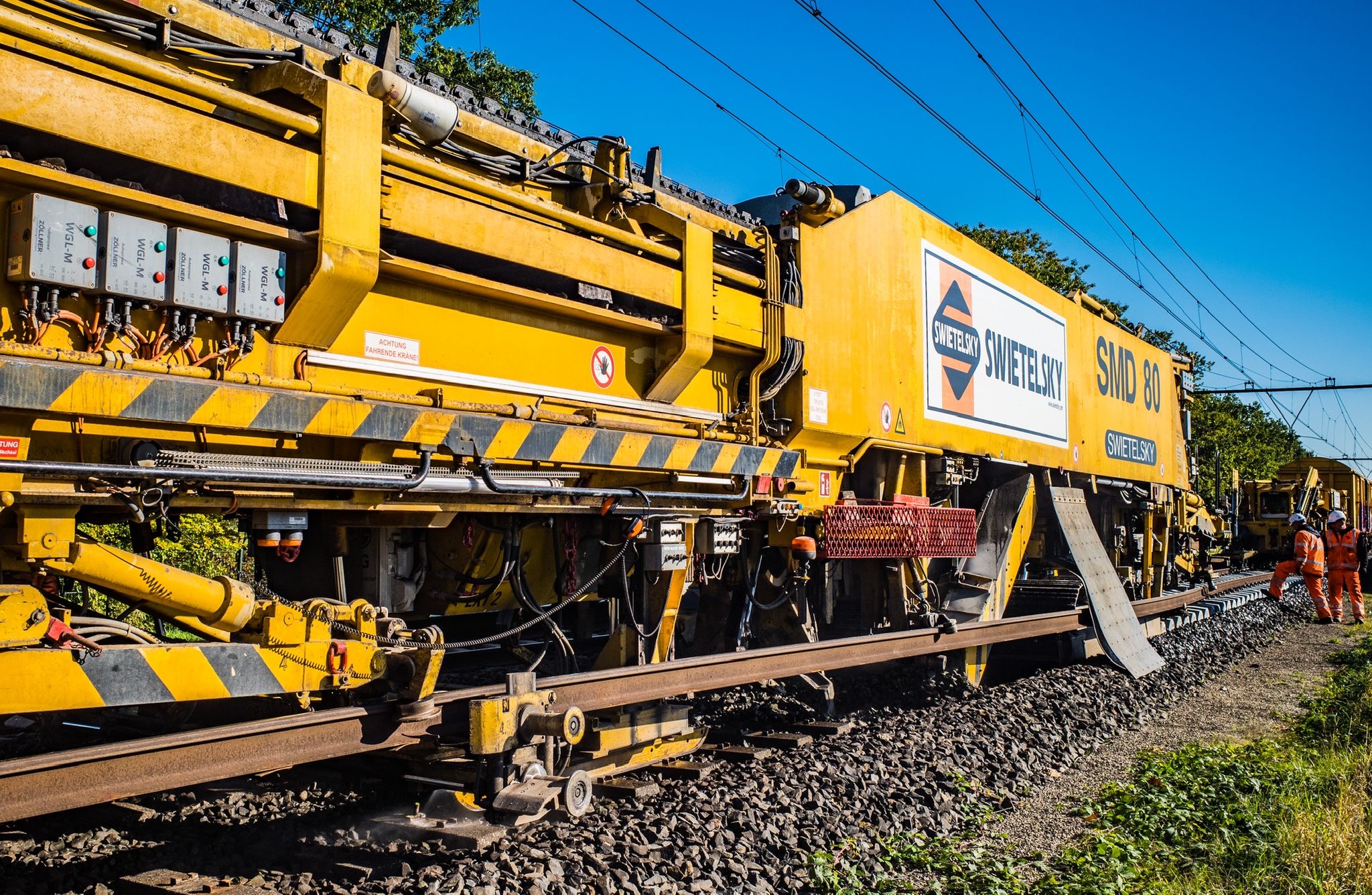 Werktreinen die aannemer Swietelsky gebruikt