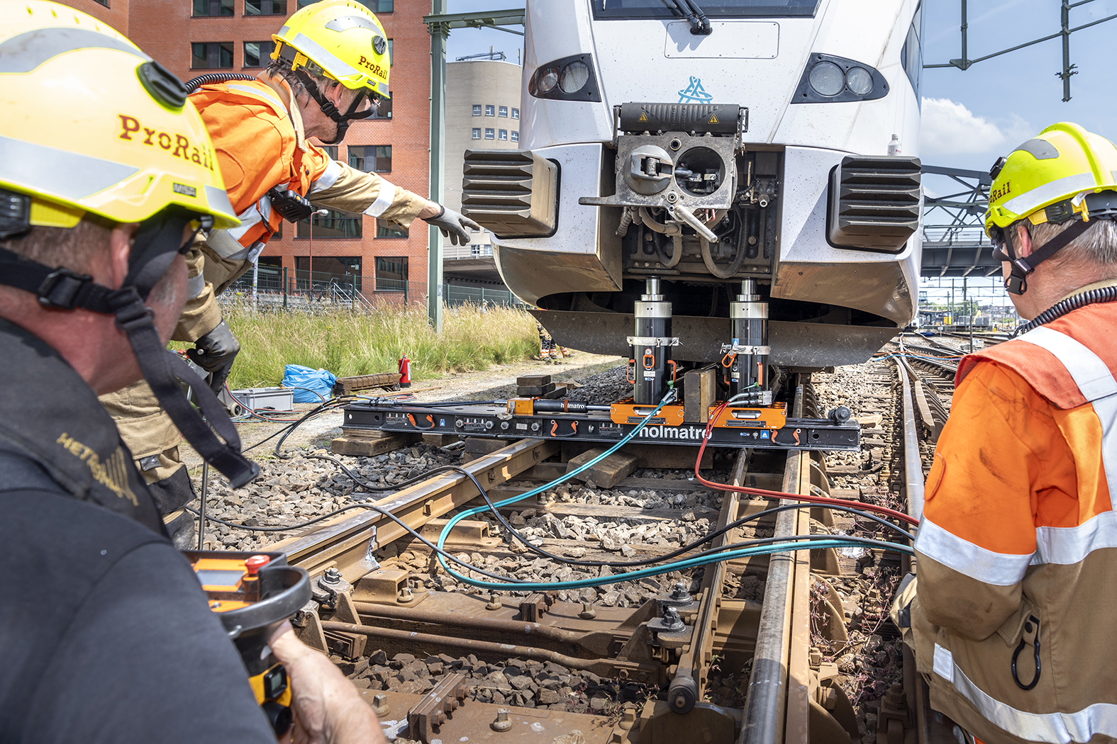 Ontspoorde trein bij station Groningen