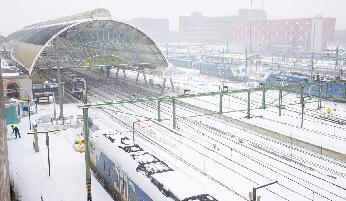 Sneeuwjacht op en rond station Zwolle