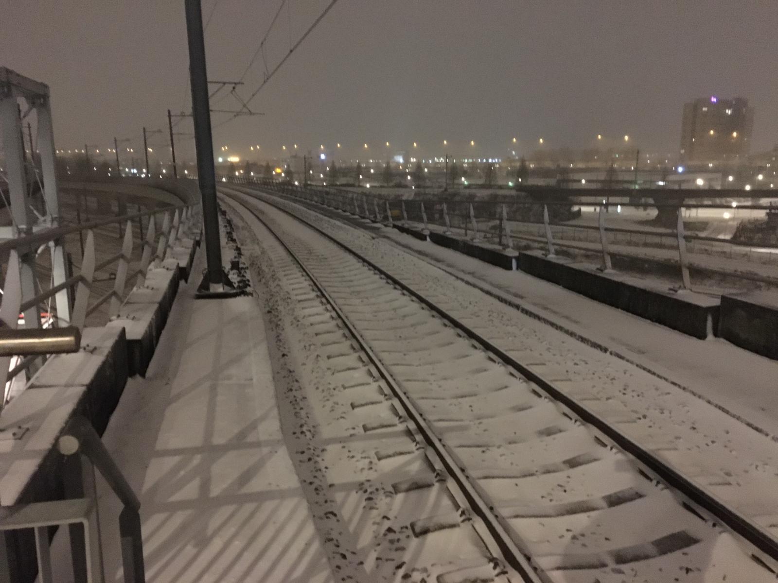 Sneeuw bij Amsterdam Sloterdijk