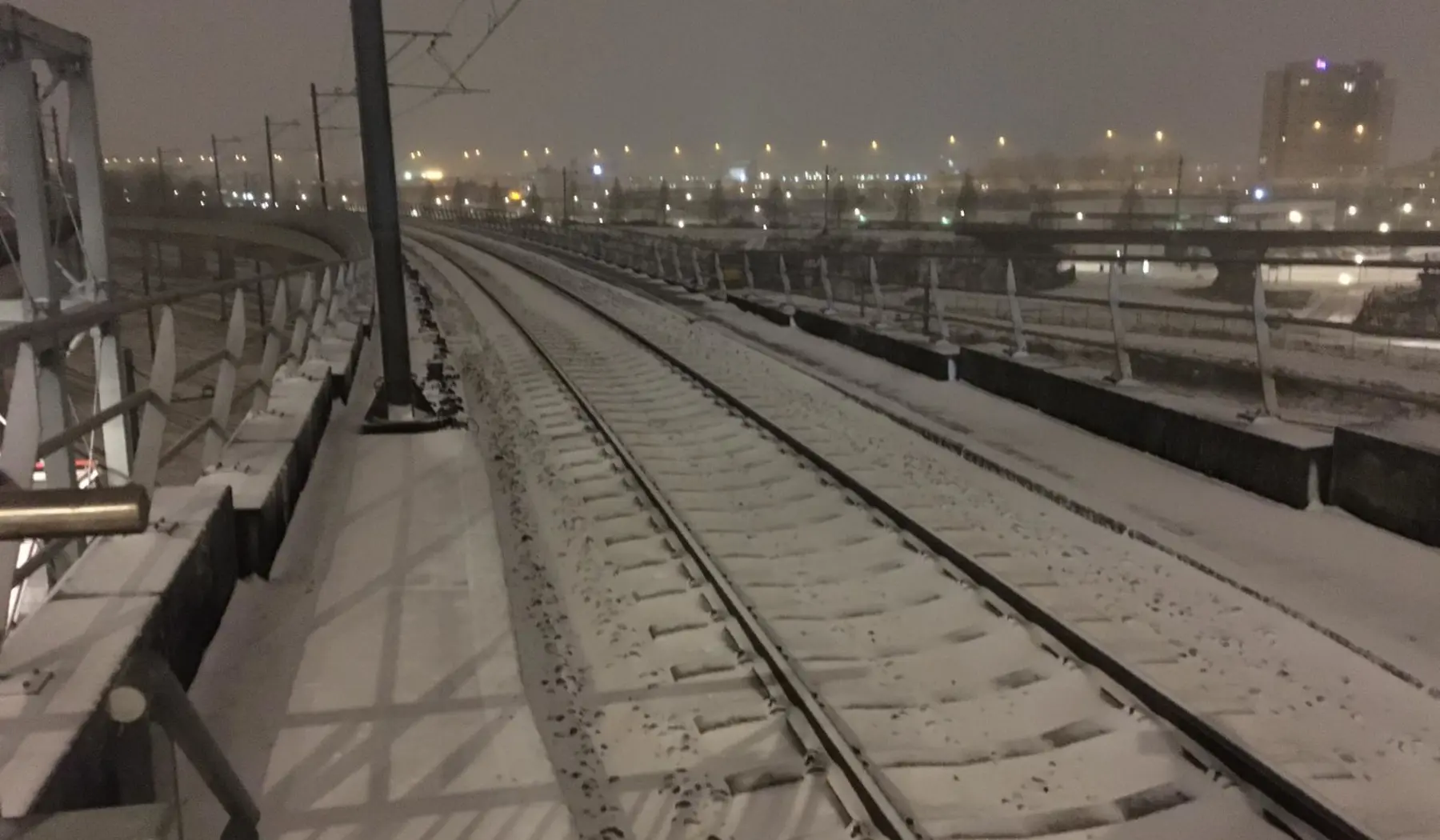 Sneeuw bij Amsterdam Sloterdijk