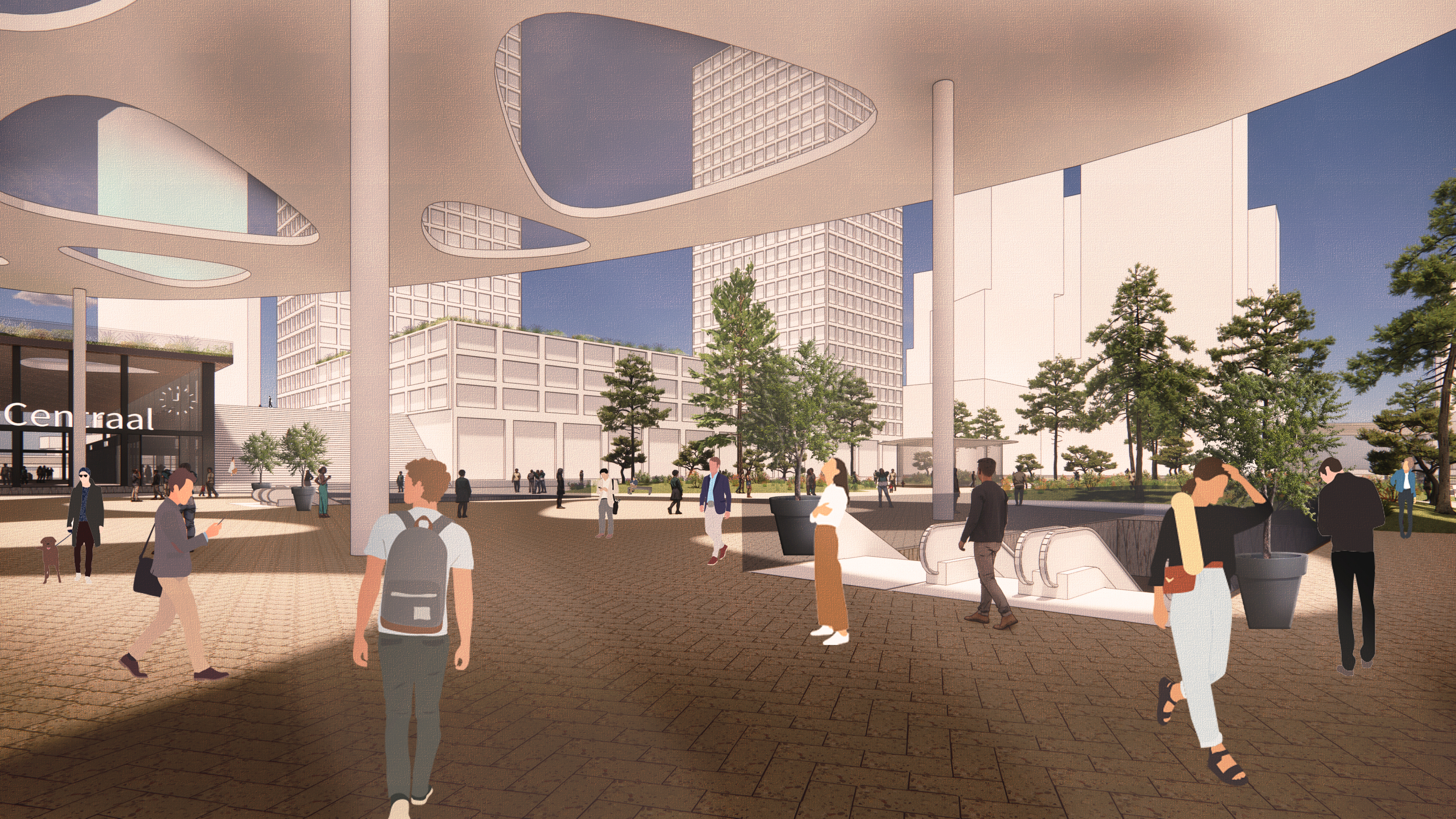 Impressie entree station