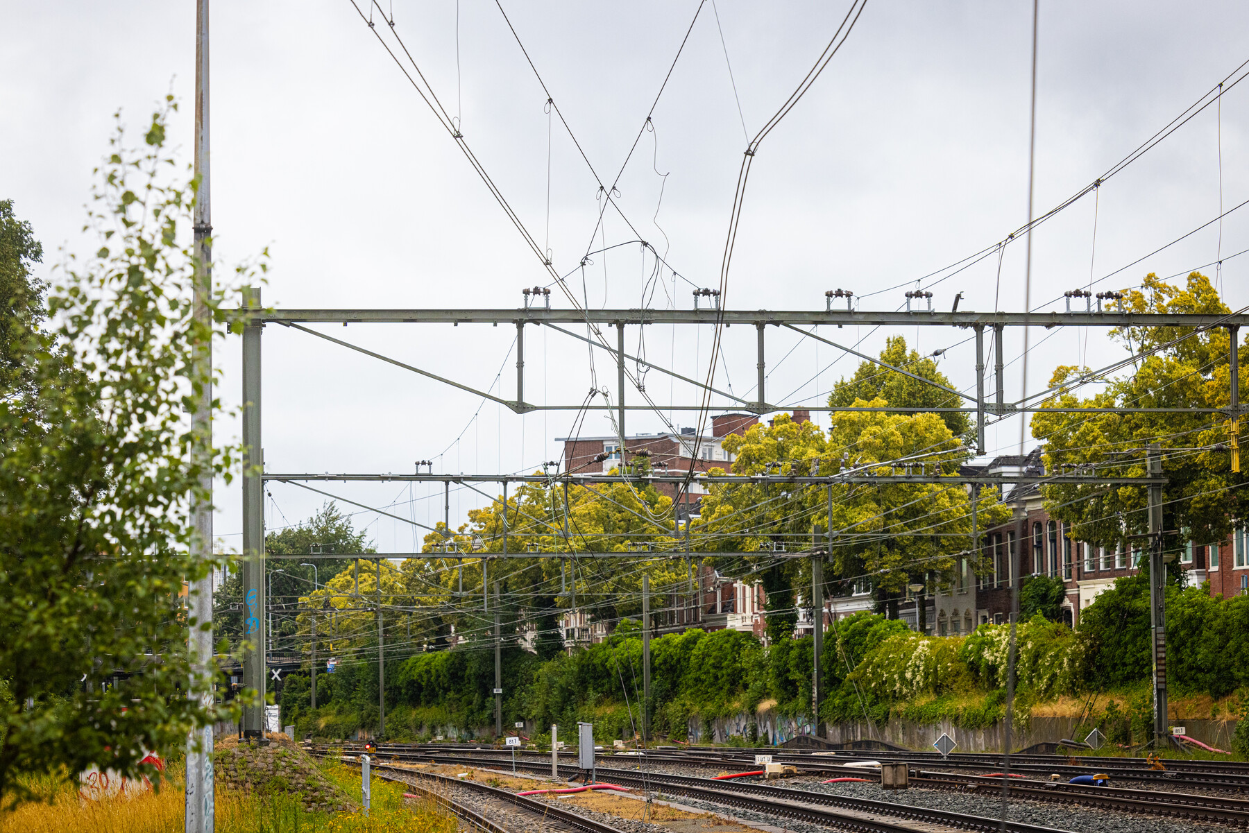 Kapotte bovenleiding in Groningen