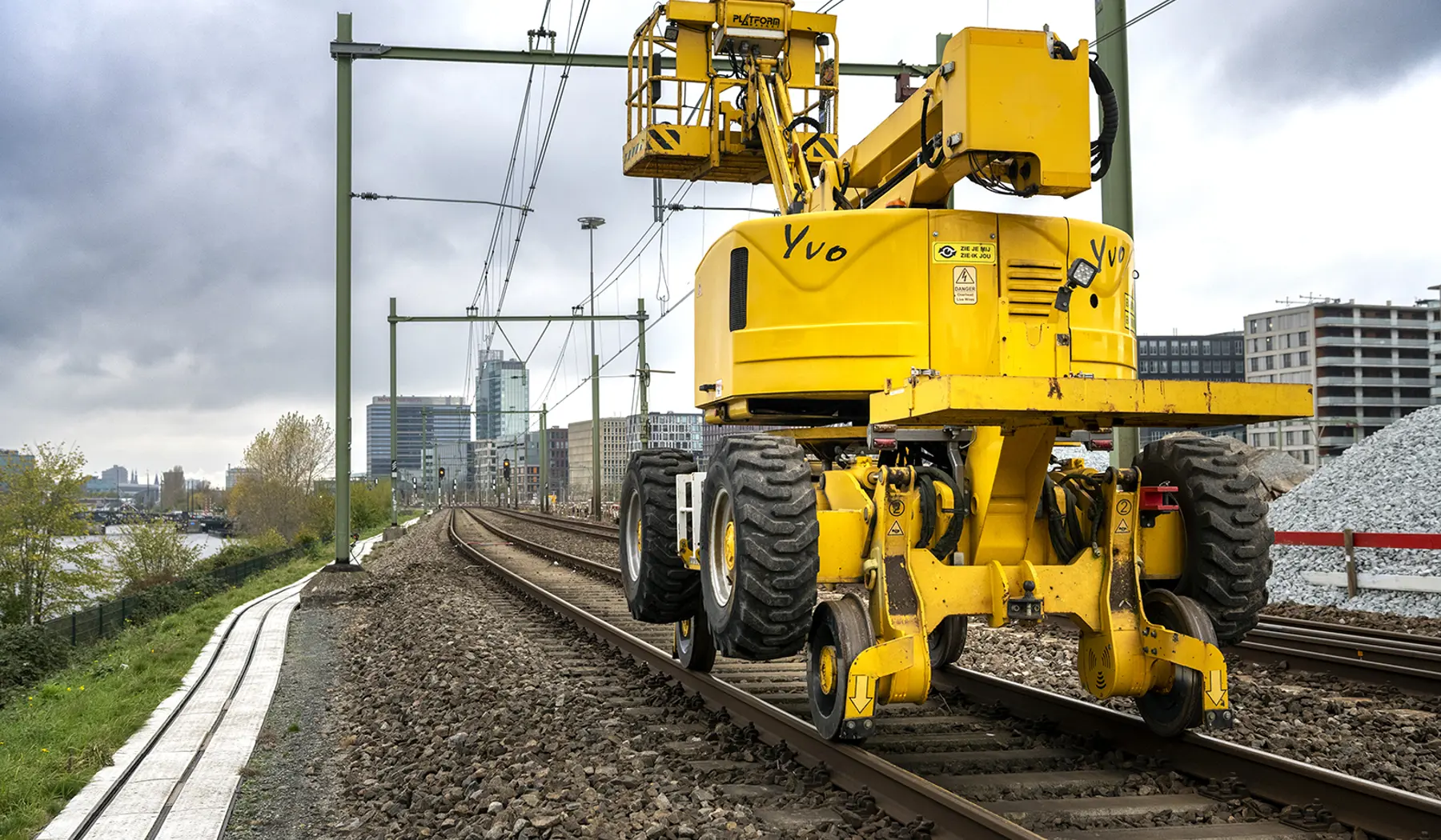 Werkzaamheden op het spoor bij Amsterdam Centraal