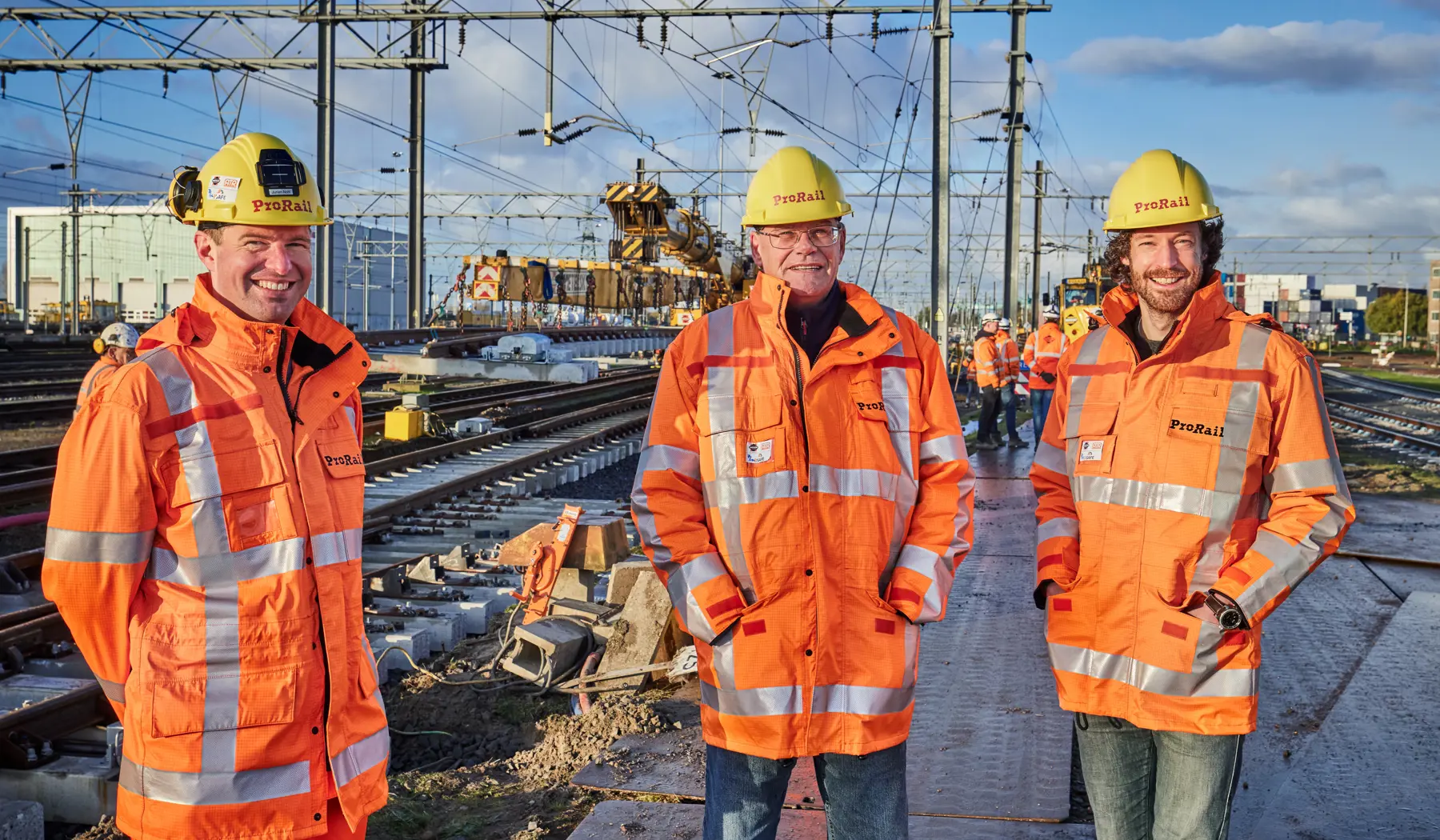 Van links naar rechts: collega’s Jurian Nohl (RSE), André Kop (bouwmanager) en Ben van Hooijdonk (projectmanager)