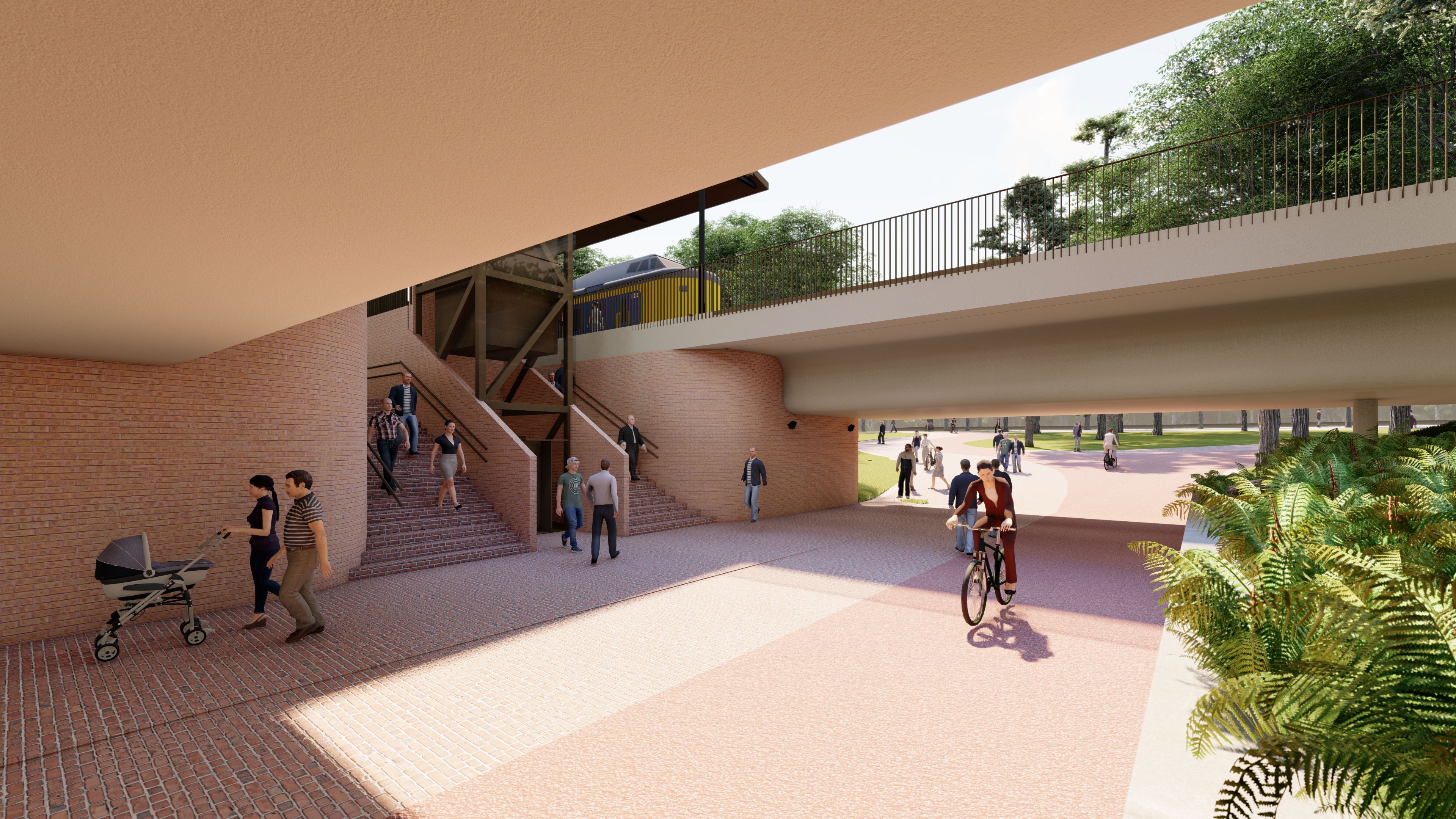 Impressie van de nieuwe stationsomgeving in Nunspeet