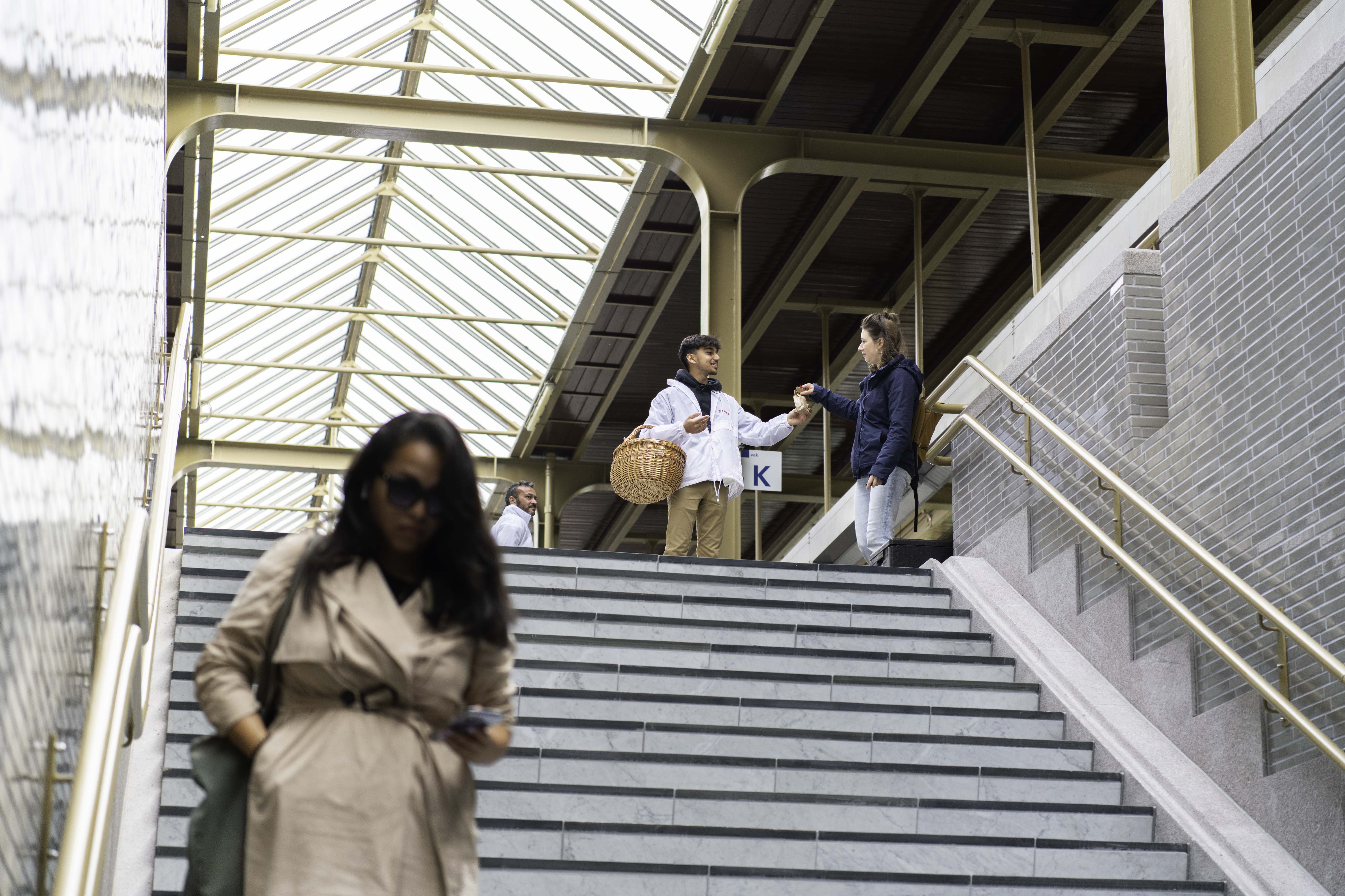 De nieuwe trap naar het perron