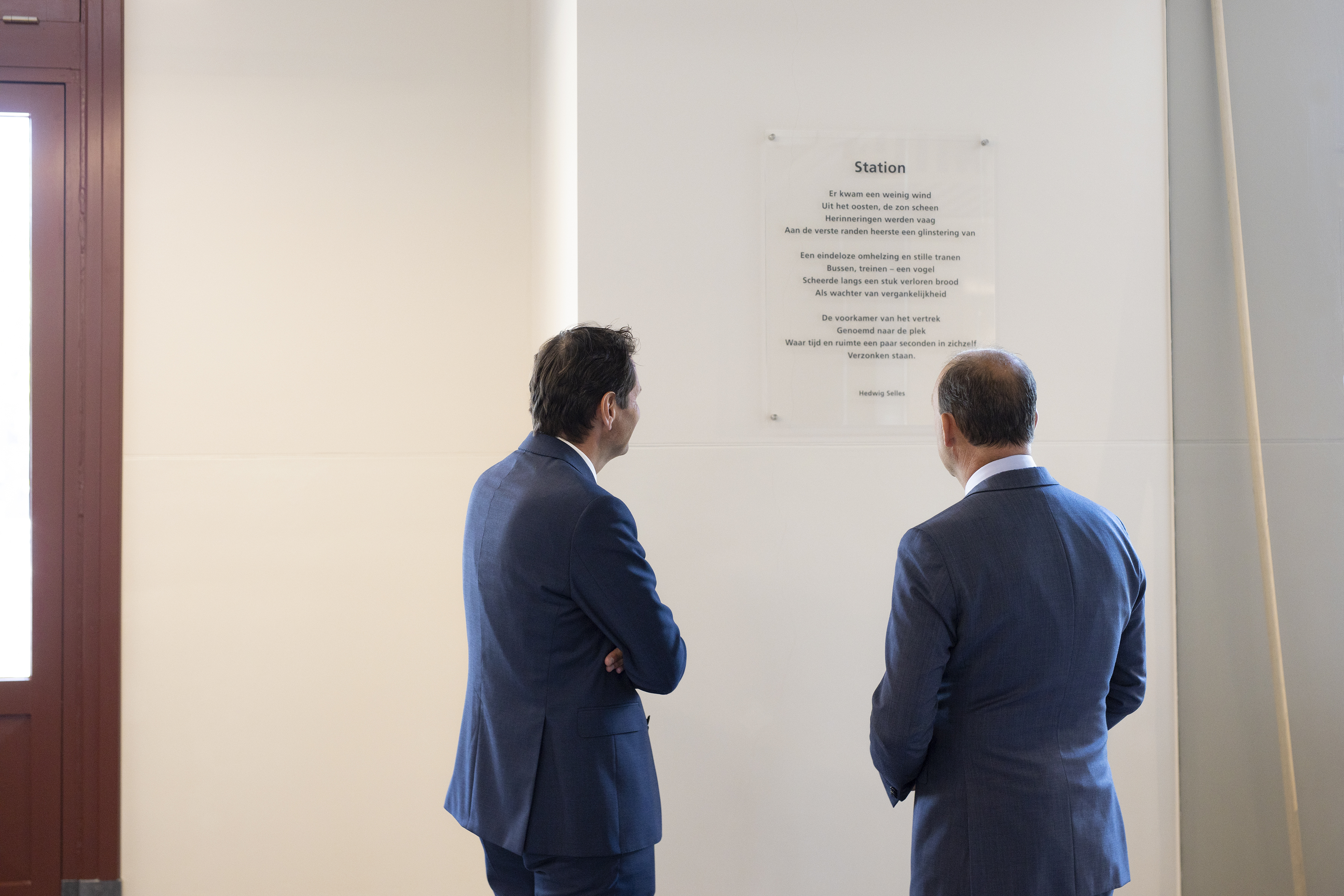 Het eerste wisselgedicht, geschreven door dichteres Hedwig Selles