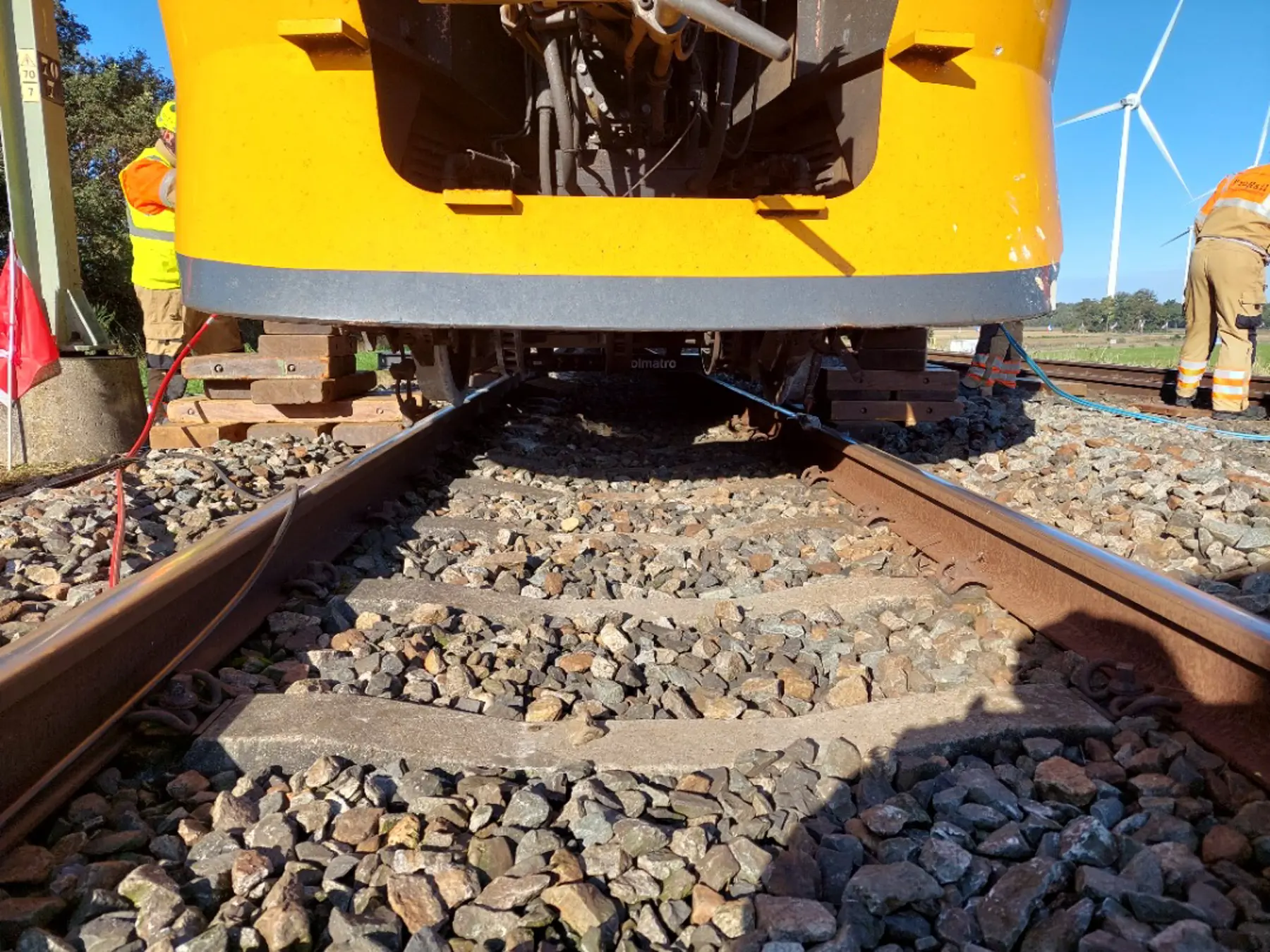 De trein wordt weer in het spoor gezet