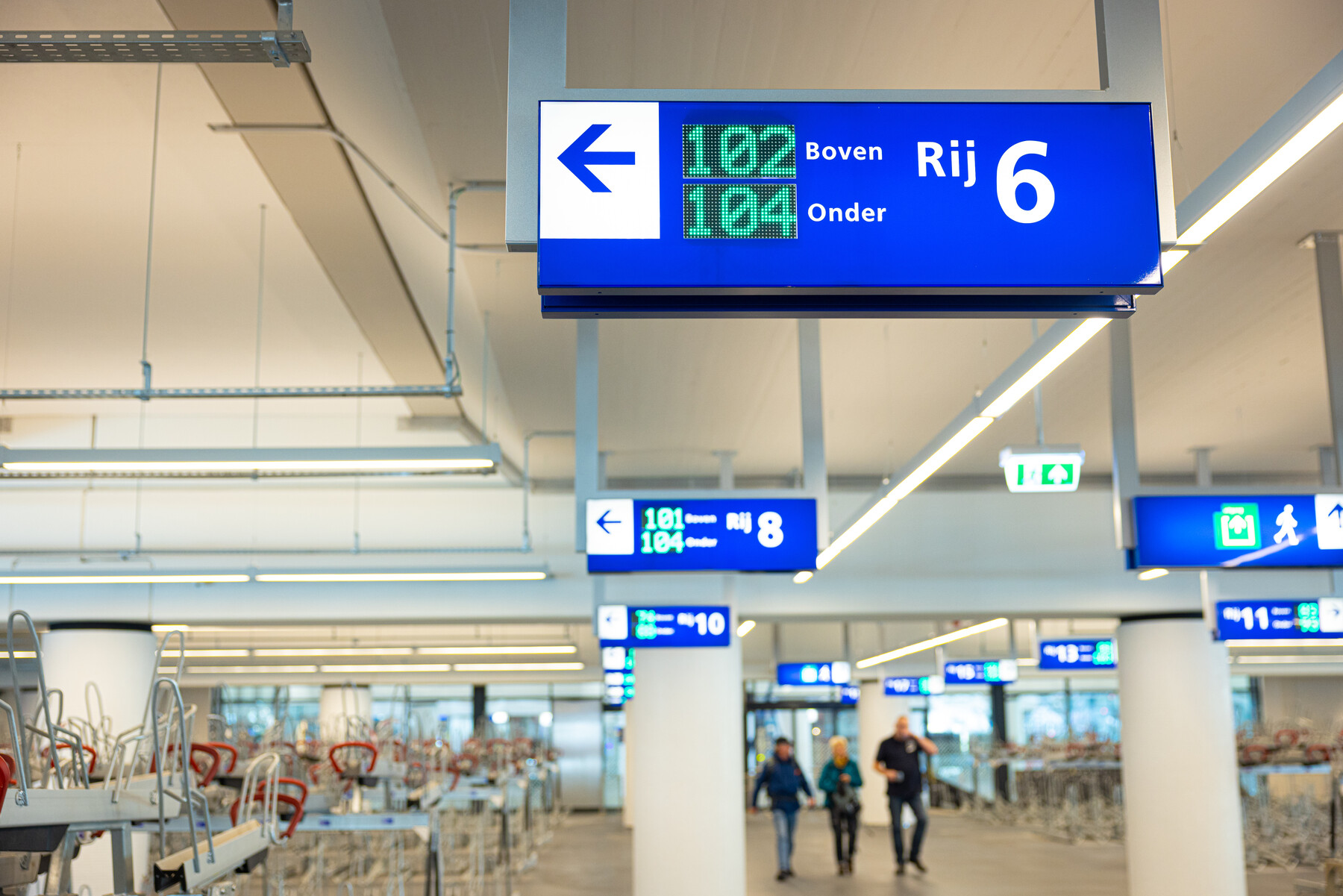 Digitale borden geven aan waar er nog plaats is