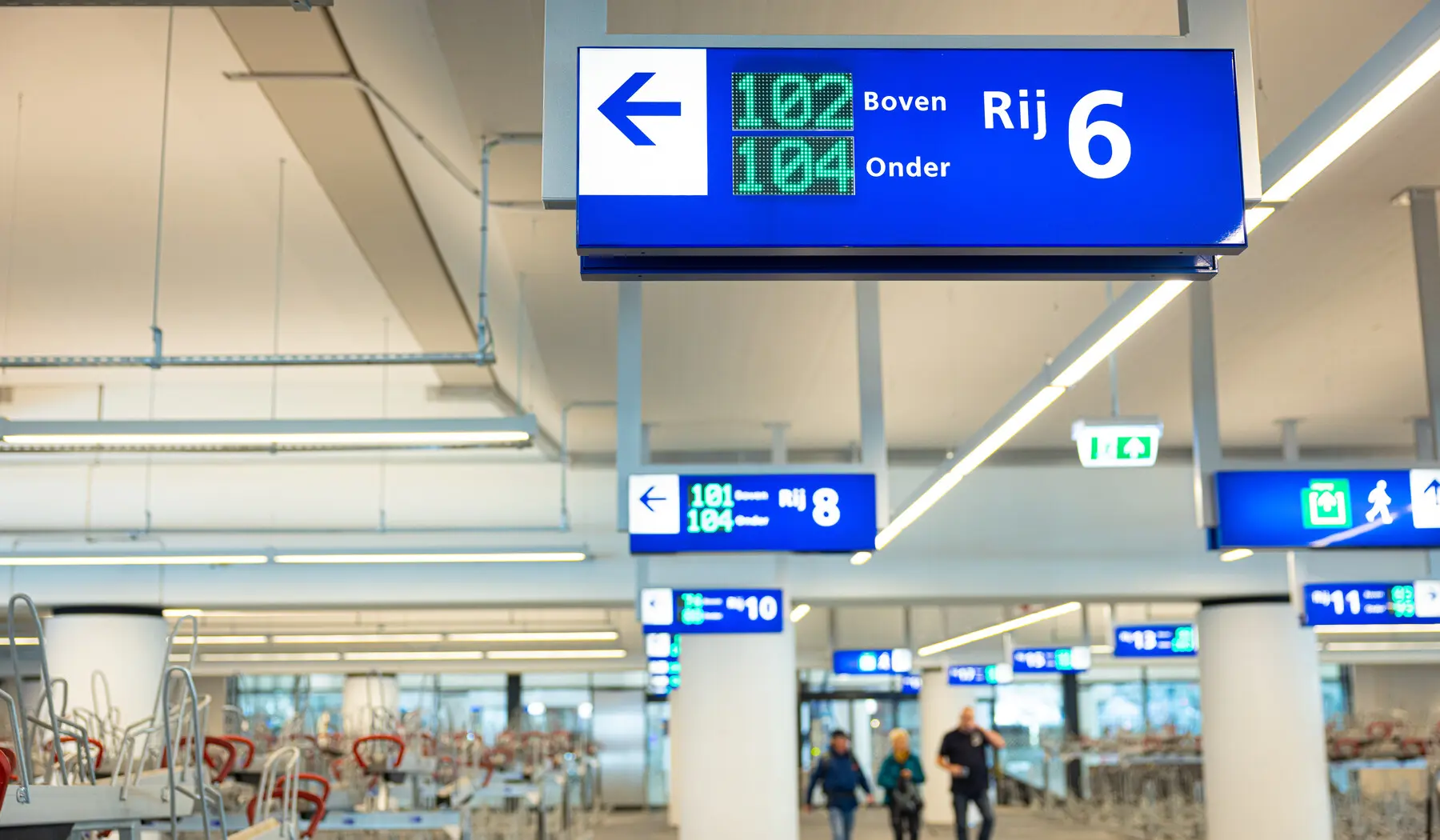 Digitale borden geven aan waar er nog plaats is