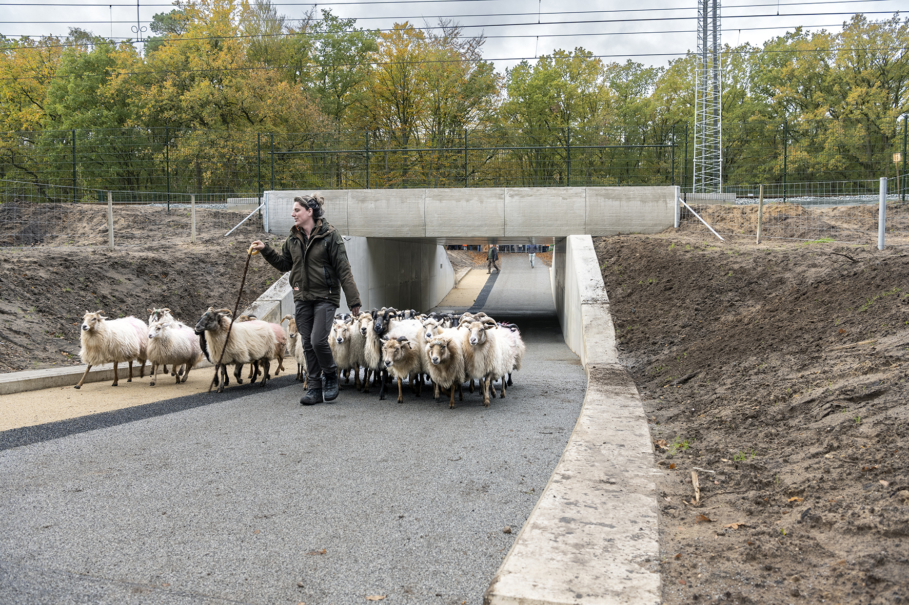 De eerste officiële gebruikers van de tunnel 
