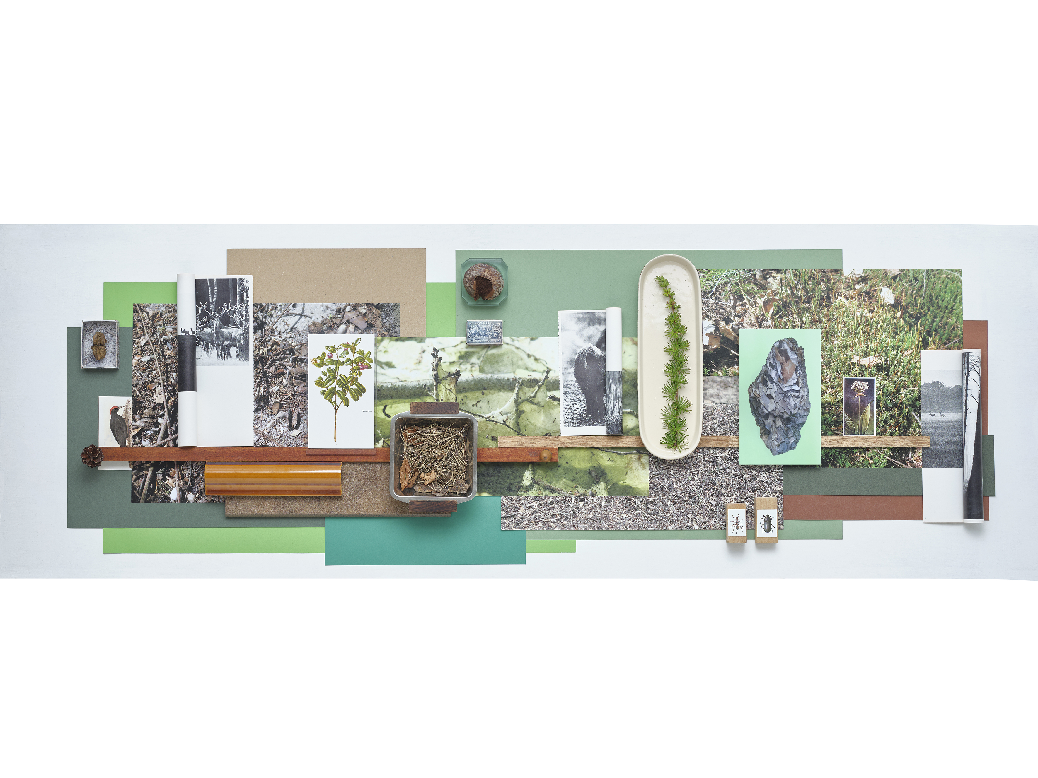 'Over al dit bezig leven’ bestaat uit vier collages