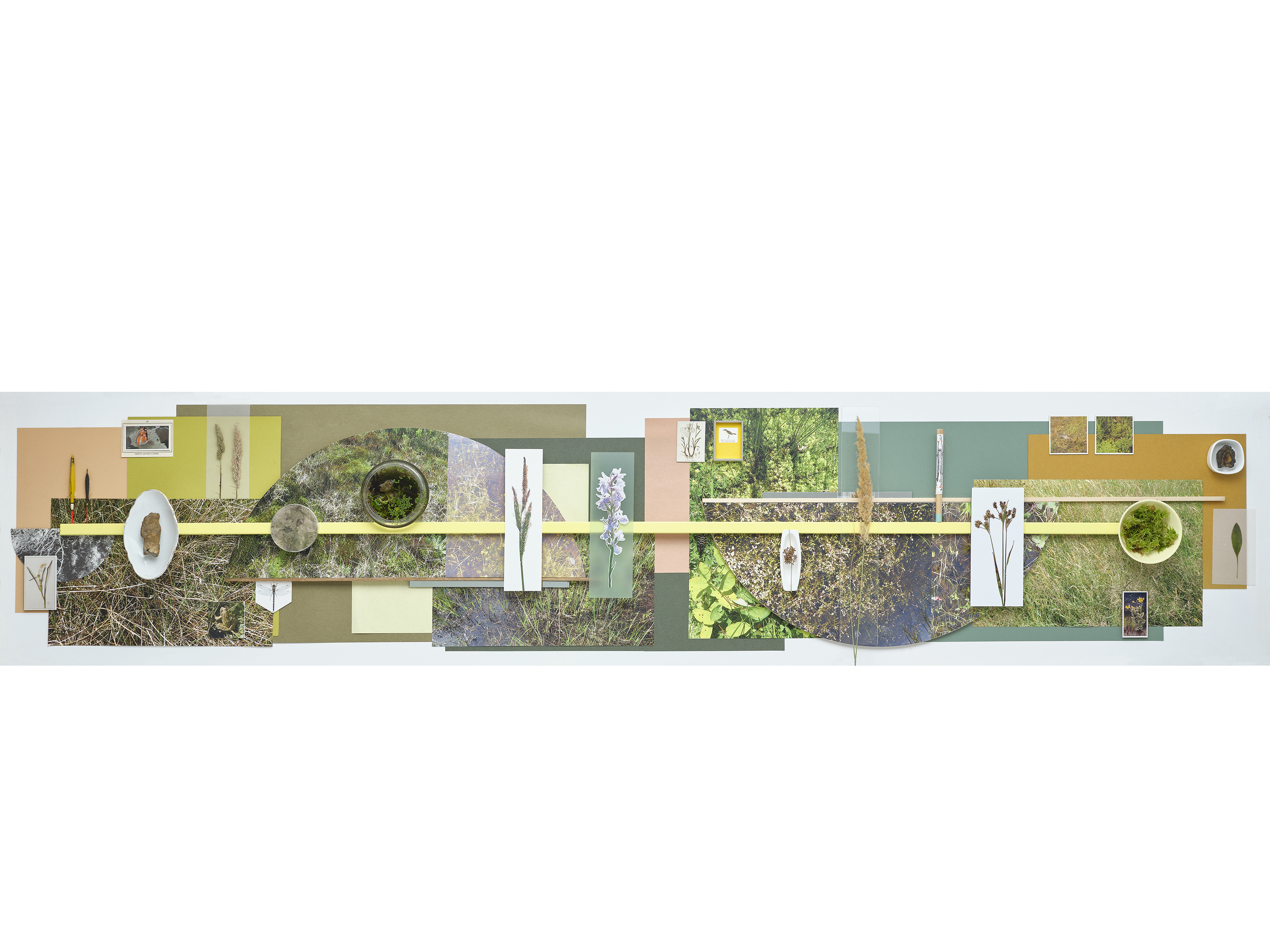 'Over al dit bezig leven’ bestaat uit vier collages