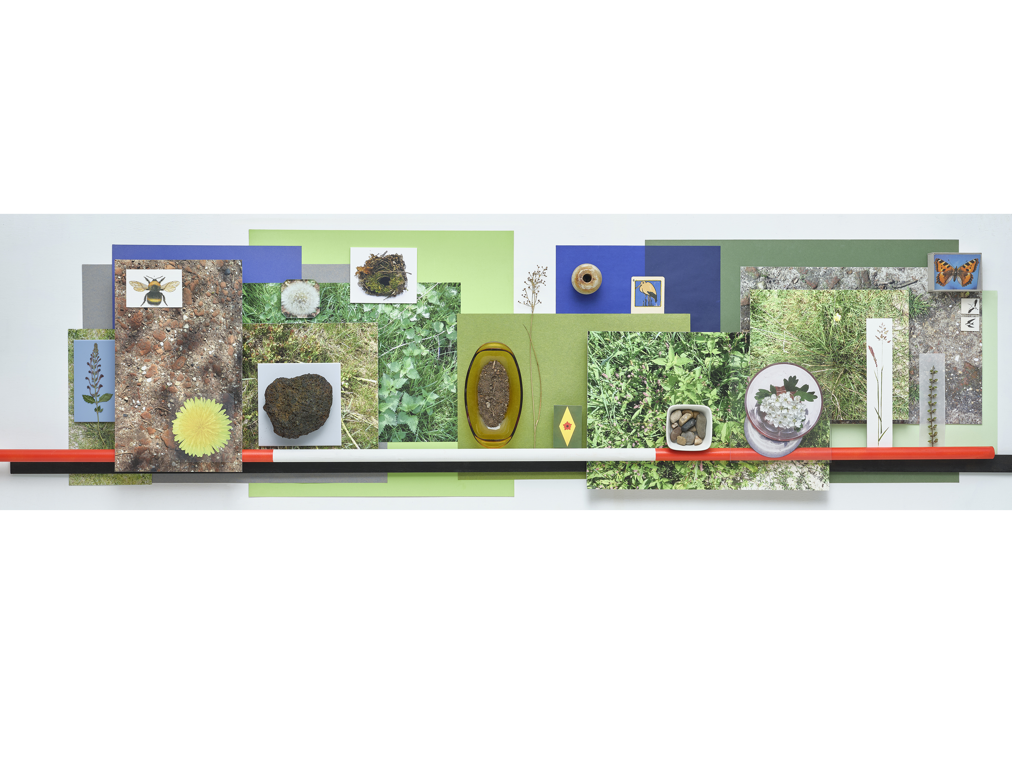 'Over al dit bezig leven’ bestaat uit vier collages