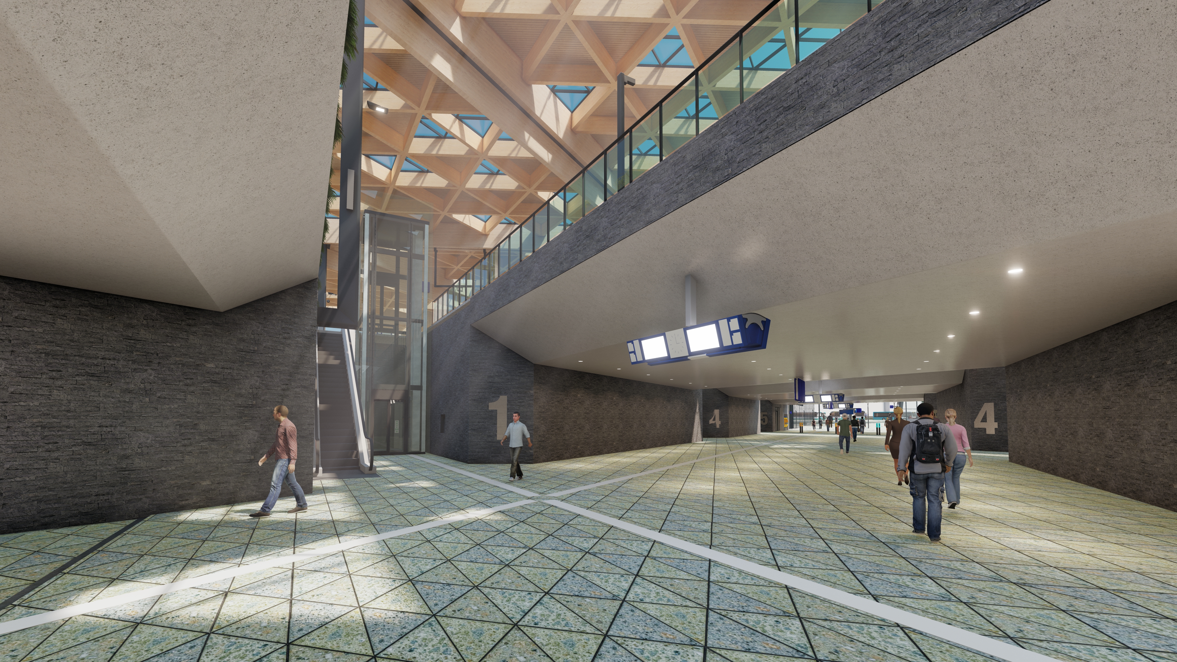 Perrontunnel met kap op station Ede-Wageningen